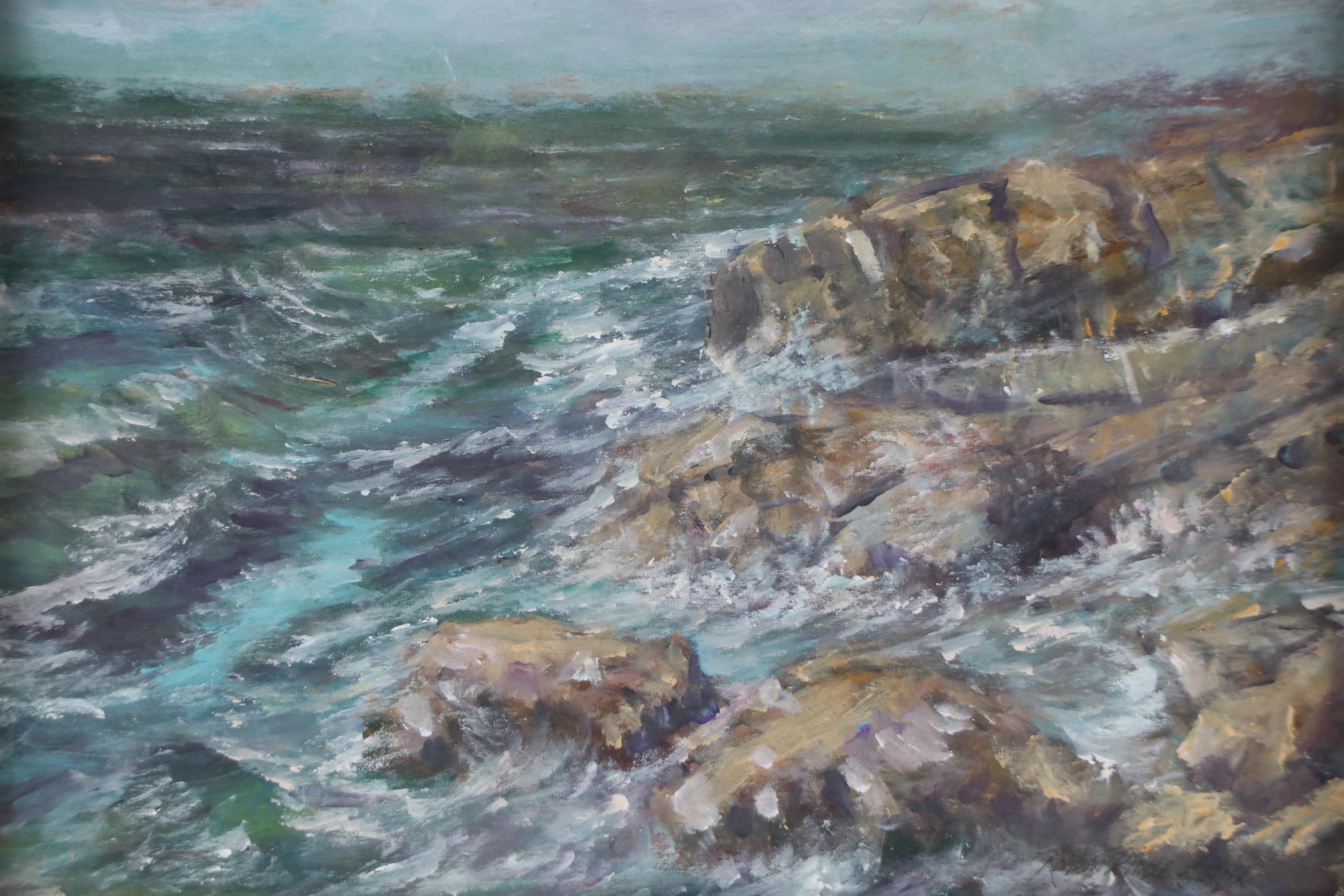 Robert Riddle Baker Landscape Acrylic Painting "Continued Washing of the Shore"