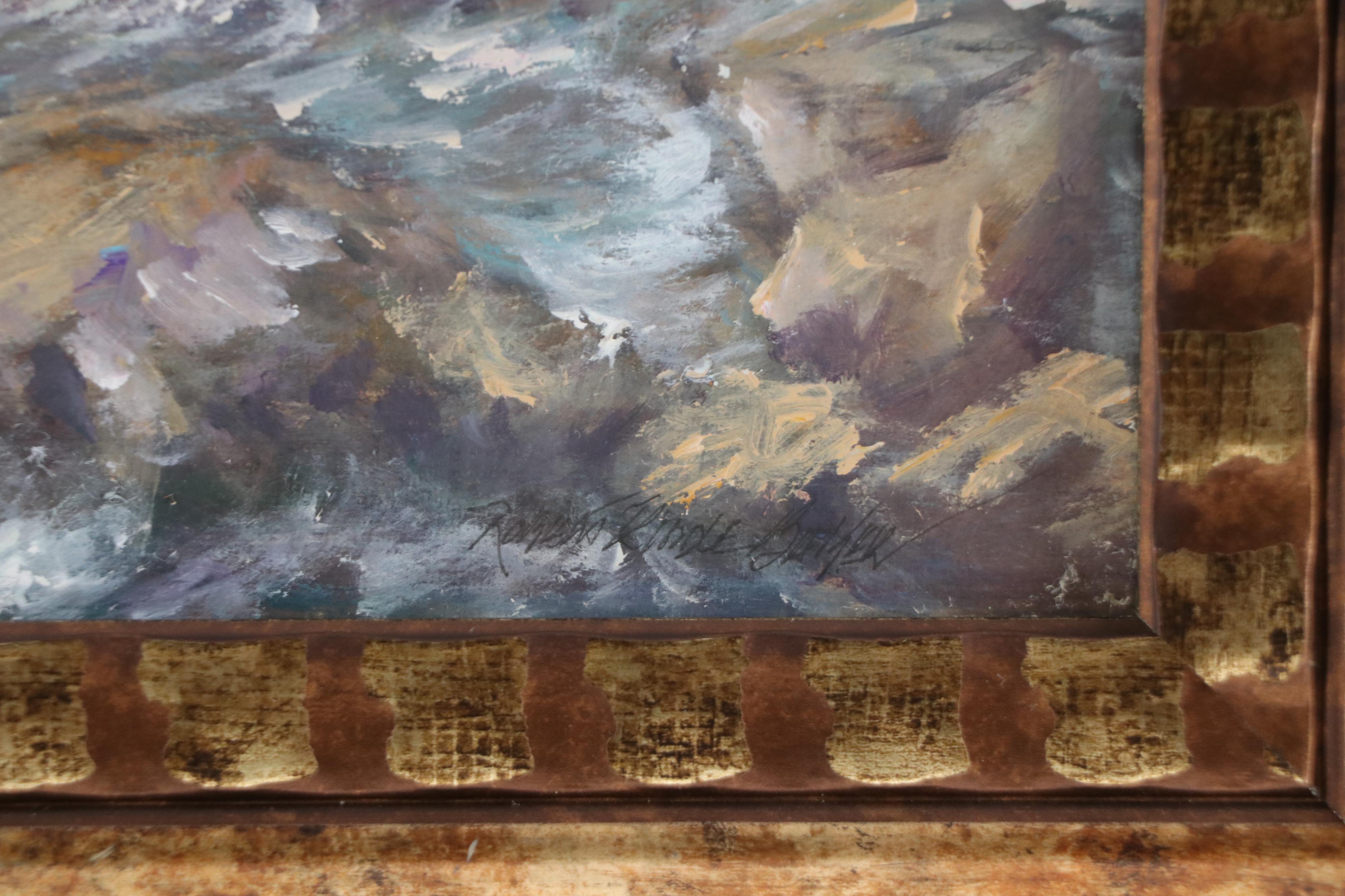 Robert Riddle Baker Landscape Acrylic Painting "Continued Washing of the Shore"