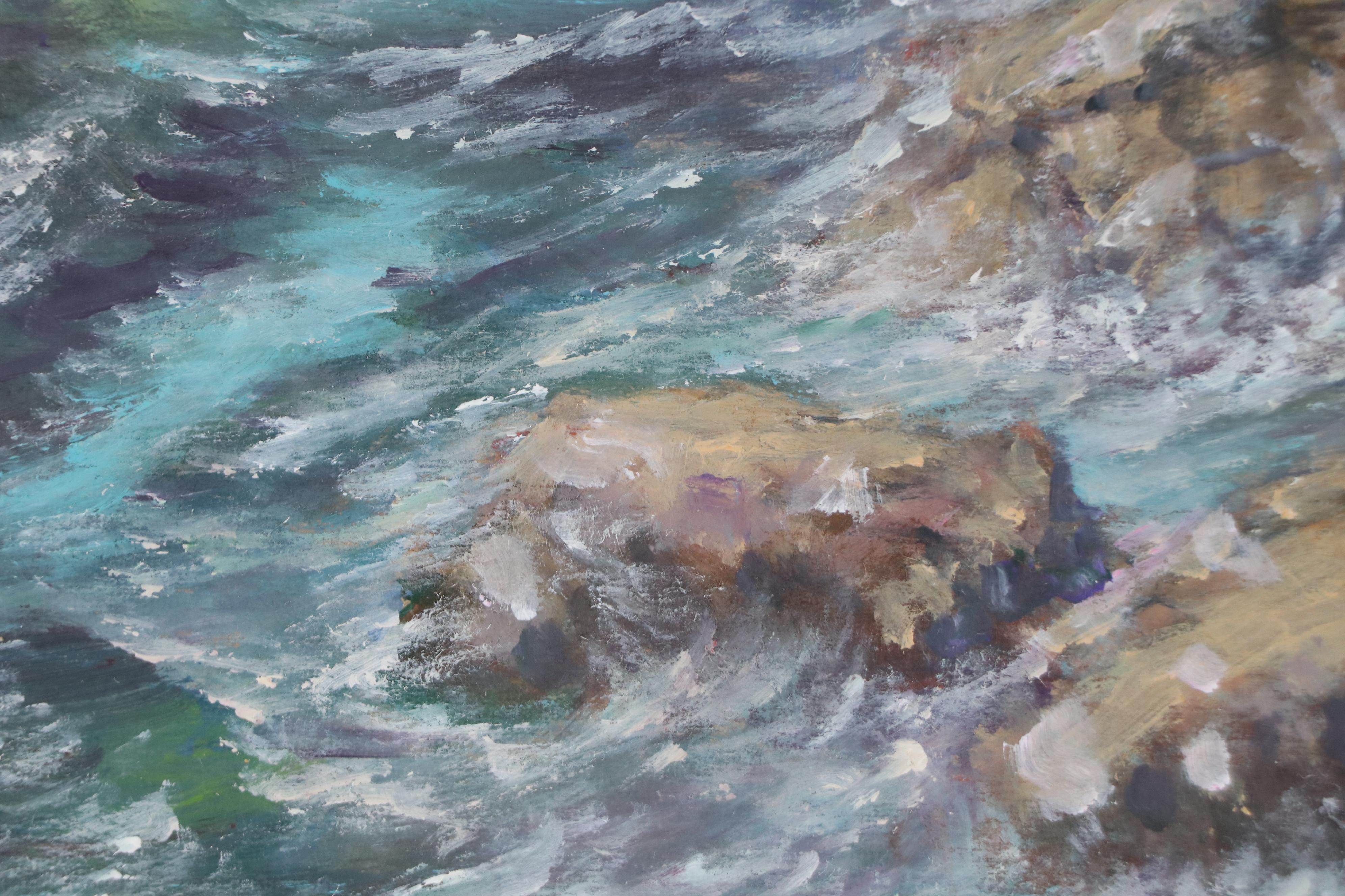 Robert Riddle Baker Landscape Acrylic Painting "Continued Washing of the Shore"