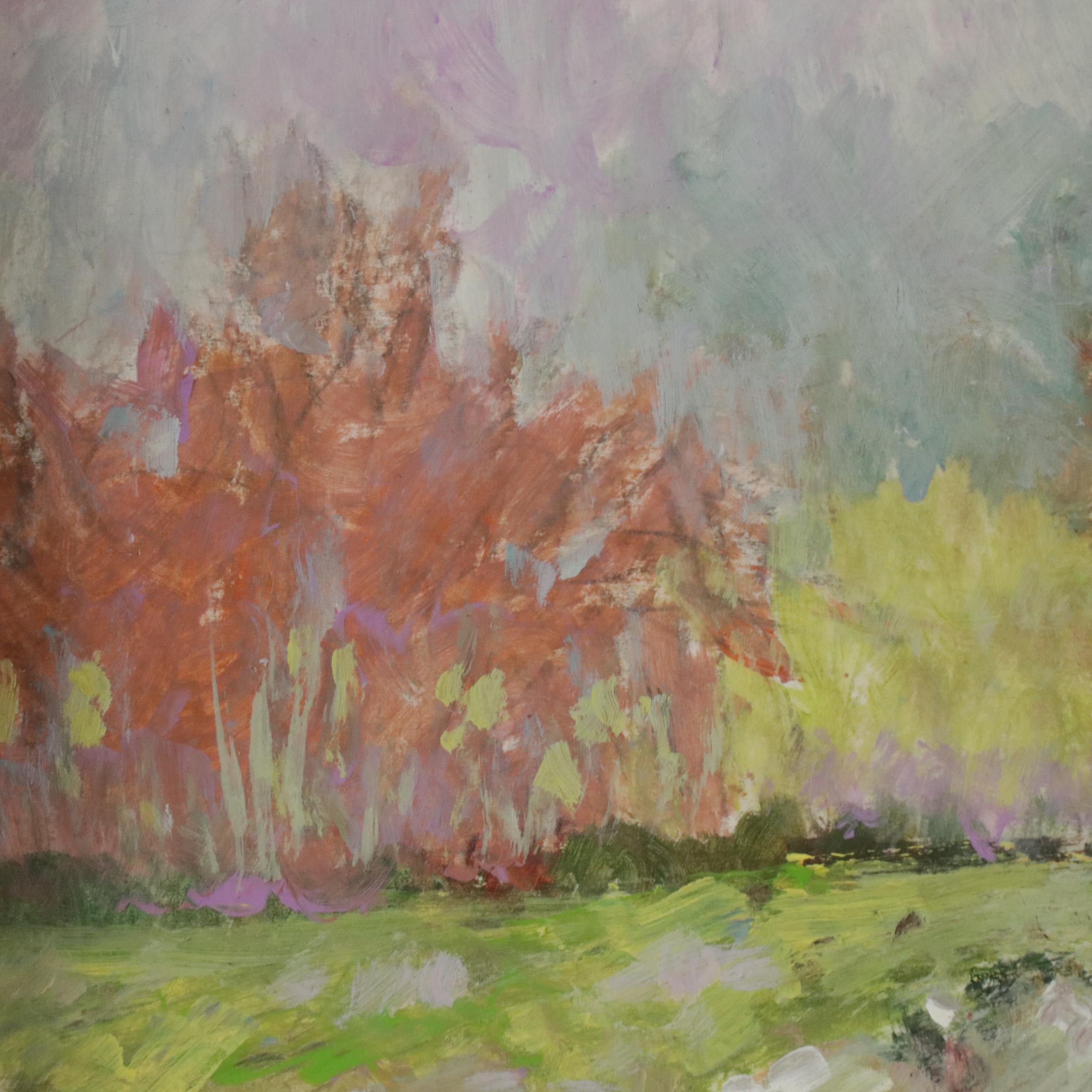 Robert Riddle Baker Landscape Acrylic Painting "Reflections," 2025