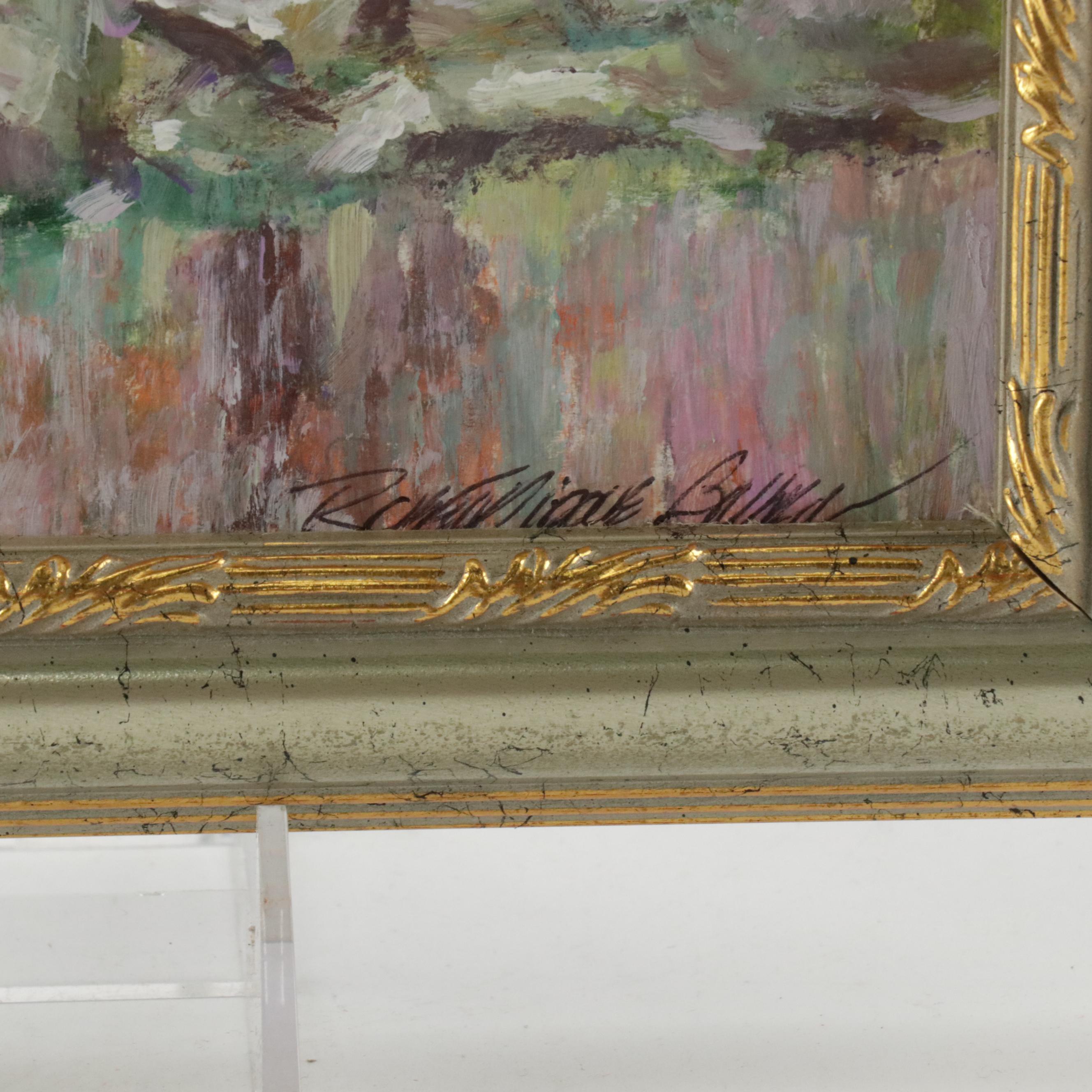 Robert Riddle Baker Landscape Acrylic Painting "Reflections," 2025