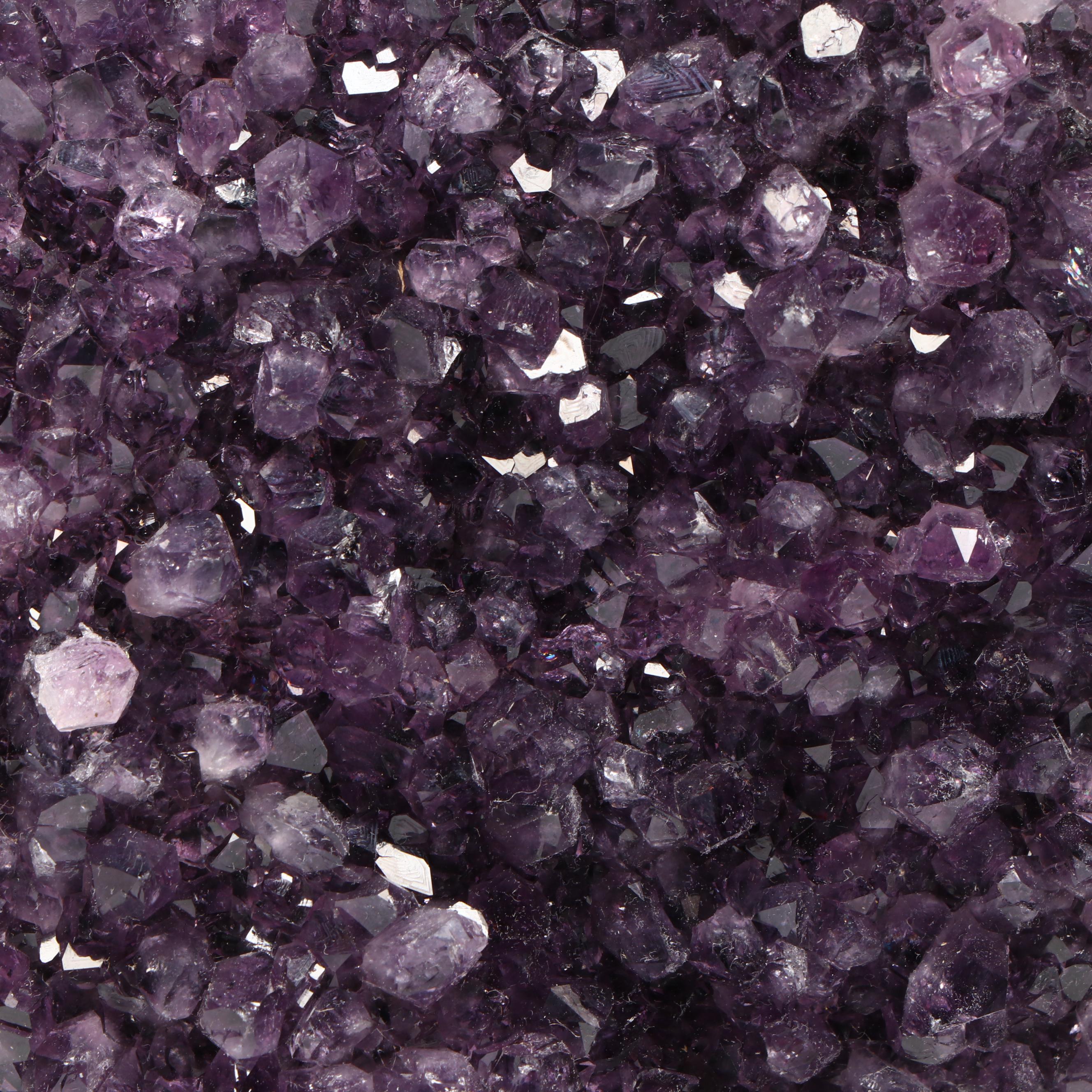 Amethyst Specimens on Modern Metal Stands
