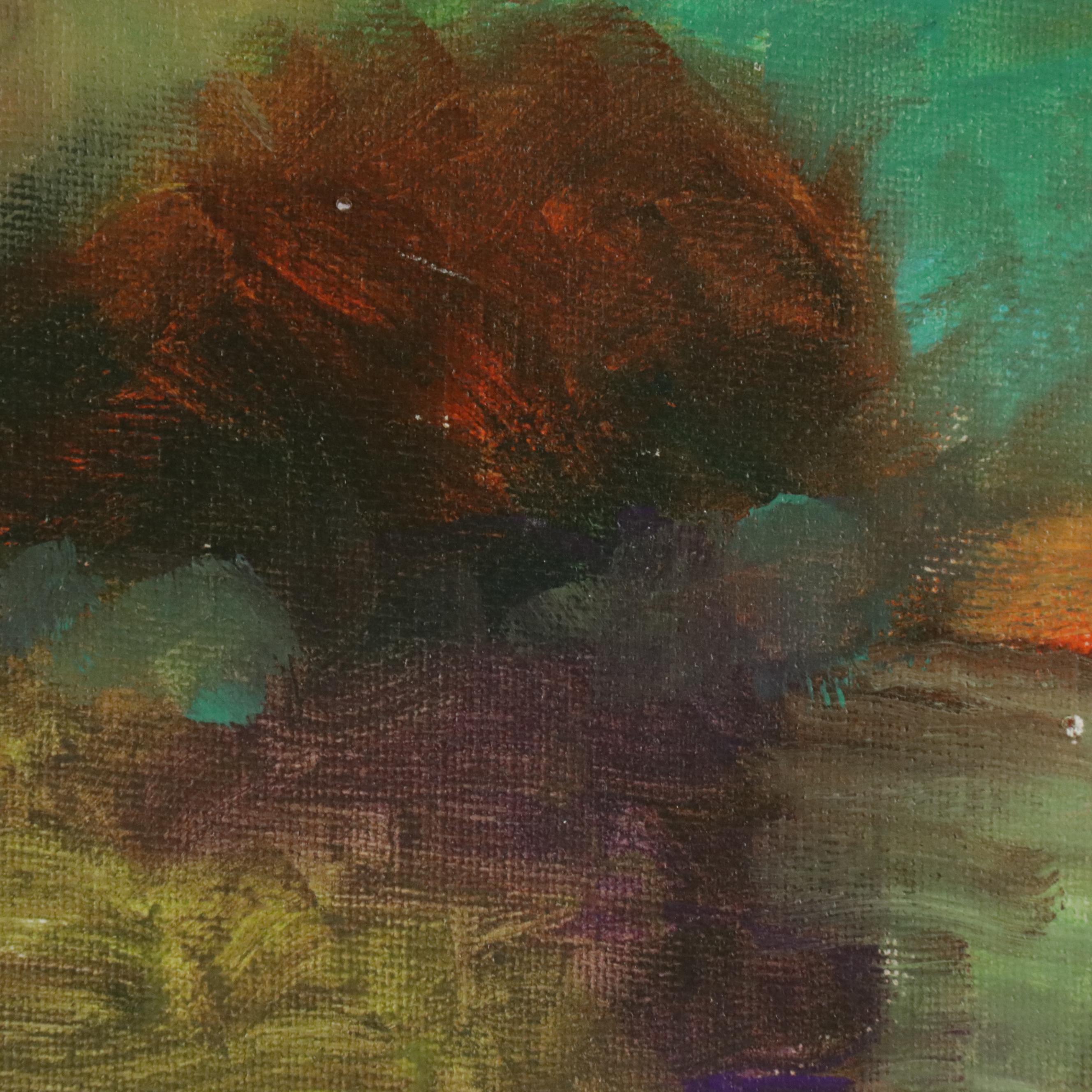 Robert Riddle Baker Landscape Acrylic Painting "The Beginning of Morning," 2023