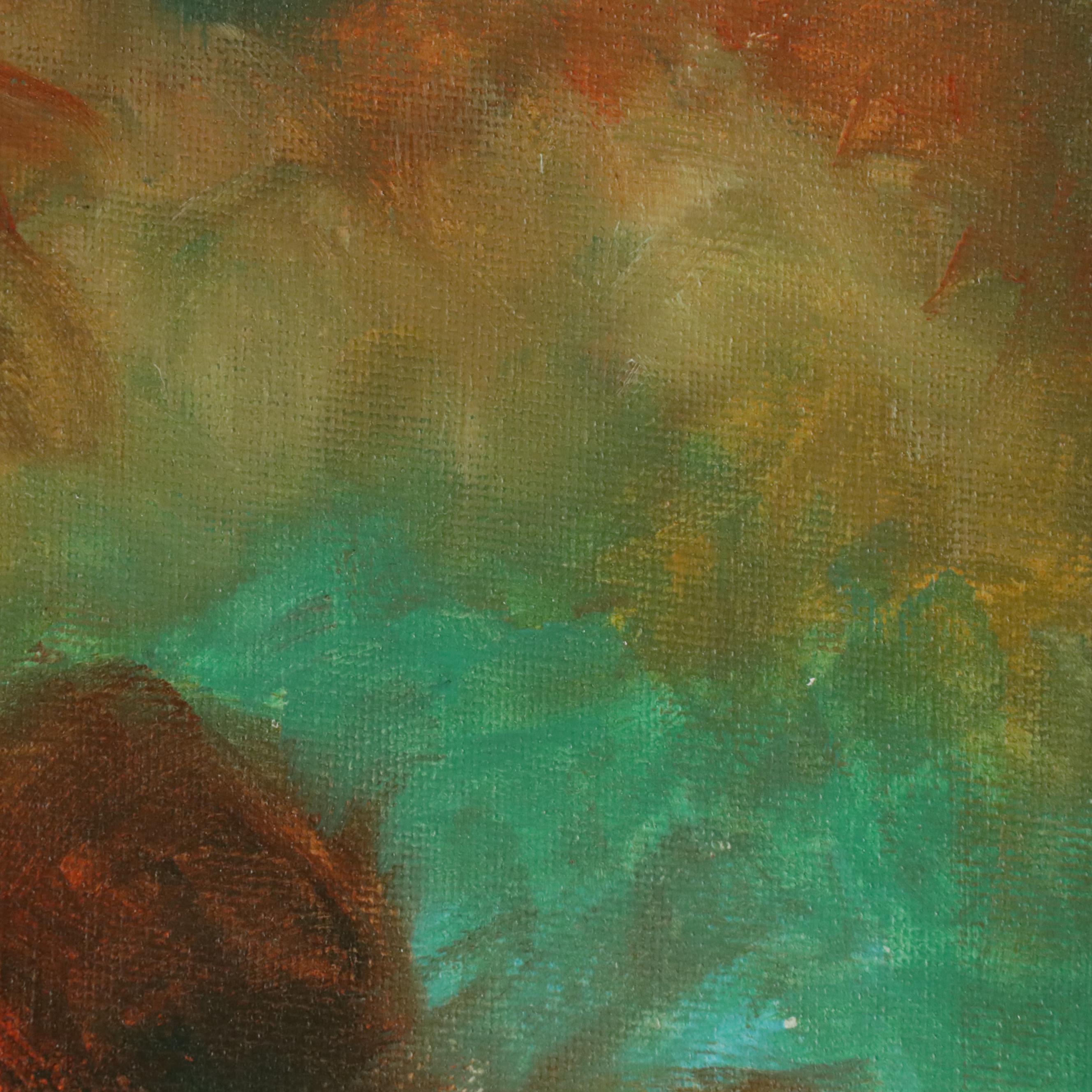 Robert Riddle Baker Landscape Acrylic Painting "The Beginning of Morning," 2023