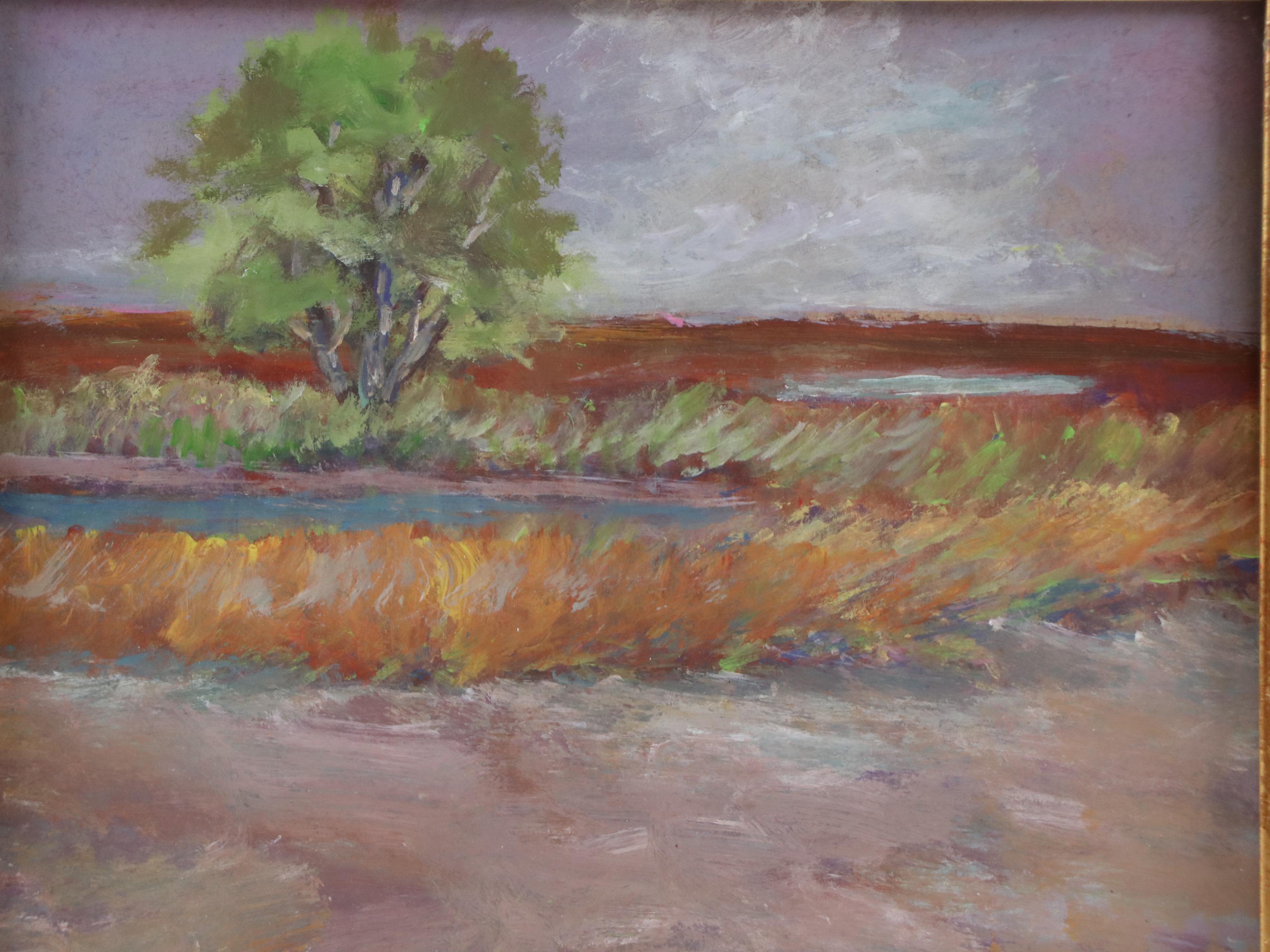 Robert Riddle Baker Landscape Acrylic Painting "Old Farm," 2025