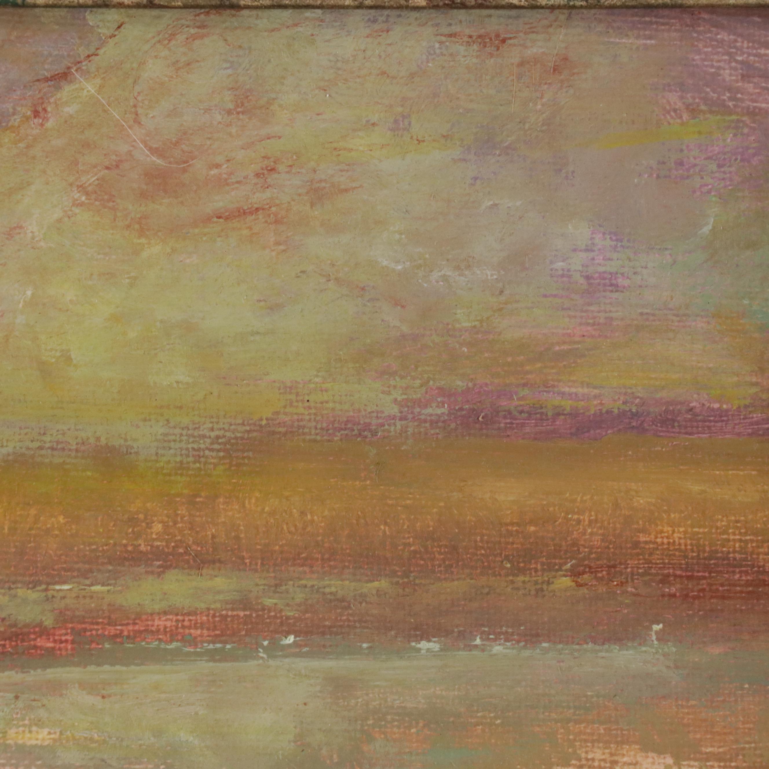 Robert Riddle Baker Landscape Acrylic Painting "Pastel Thoughts," 2022