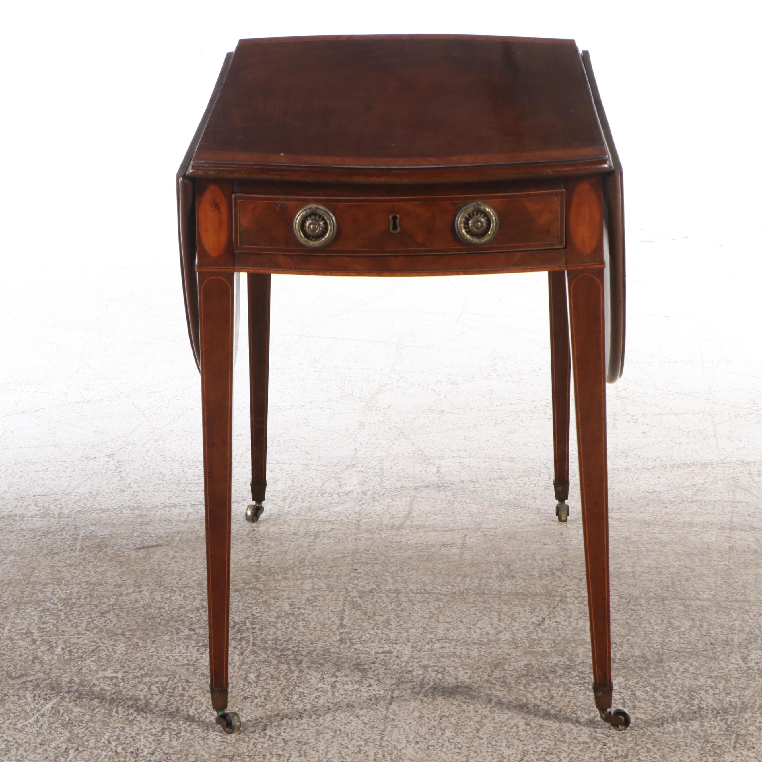 Georgian Style Inlaid Mahogany Pembroke Table