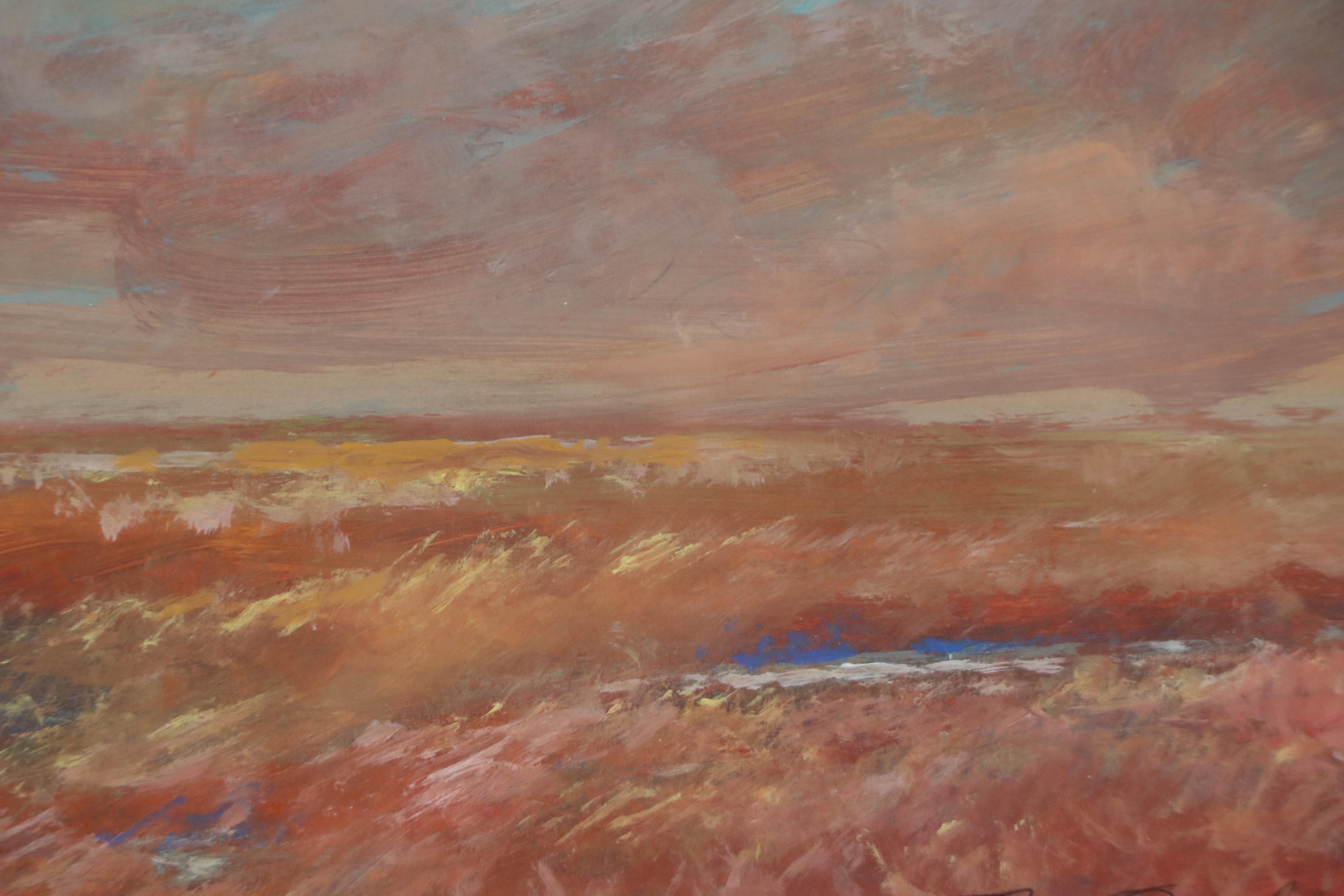 Robert Riddle Baker Landscape Acrylic Painting "Dusty Day," 2022