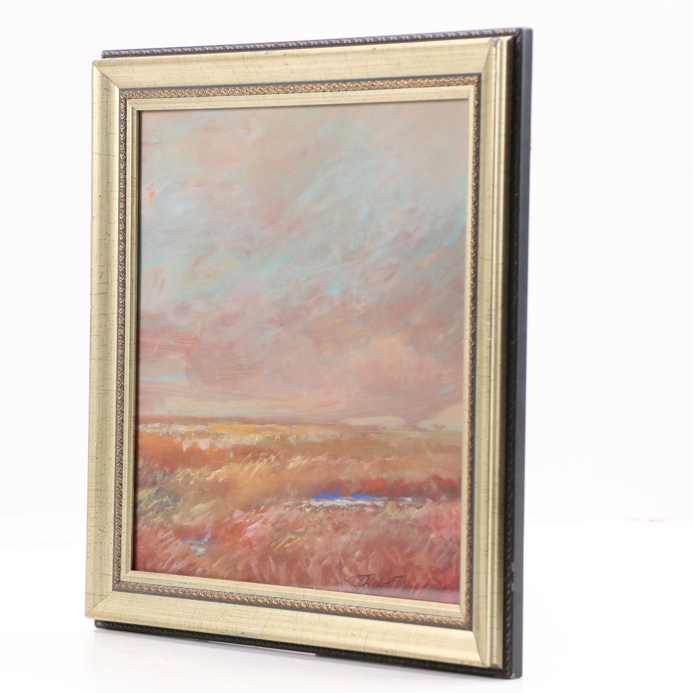 Robert Riddle Baker Landscape Acrylic Painting "Dusty Day," 2022