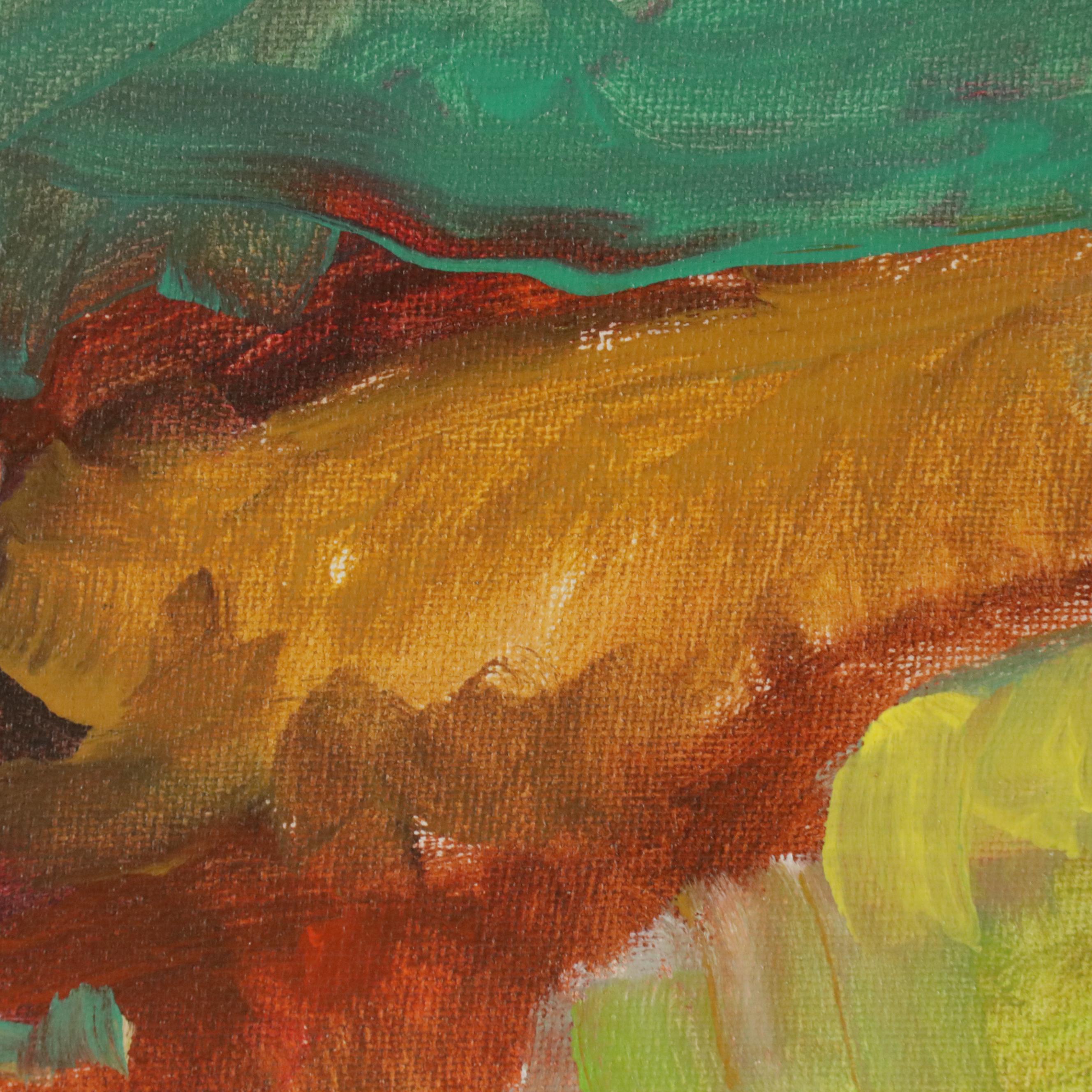 Robert Riddle Baker Landscape Acrylic Painting "Weather Change," 2023