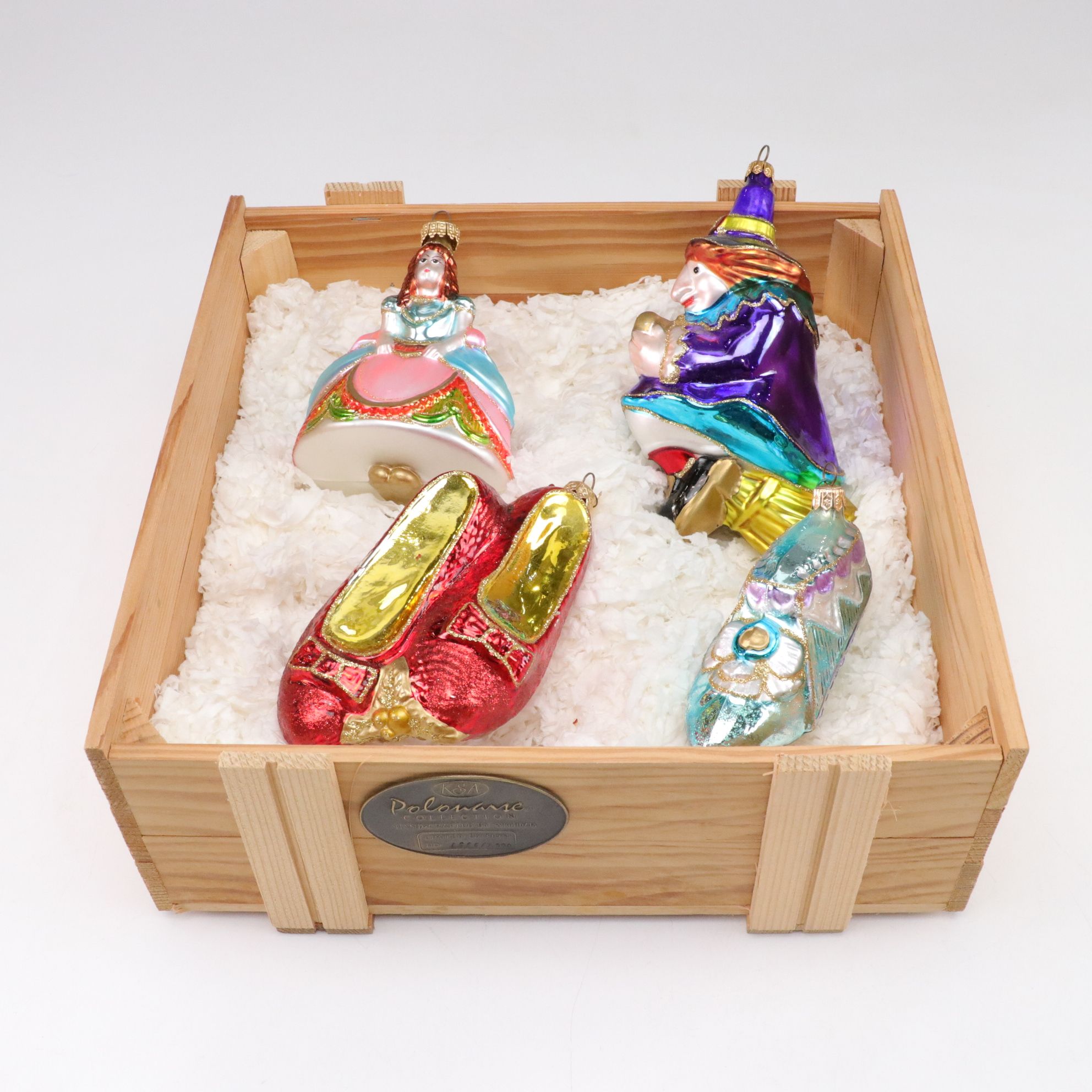 Hand-Painted Glass Christmas Ornament Collection, 1998