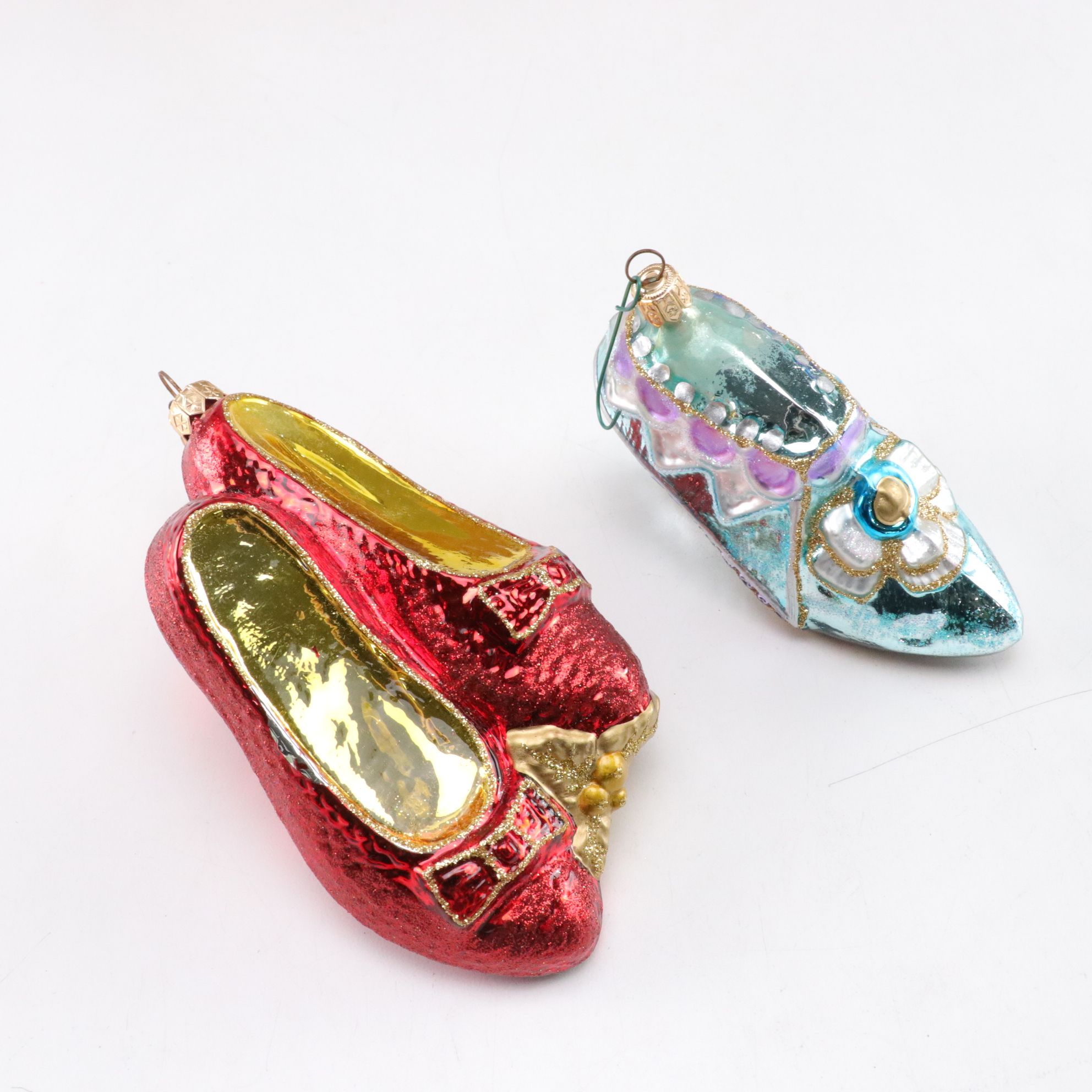 Hand-Painted Glass Christmas Ornament Collection, 1998