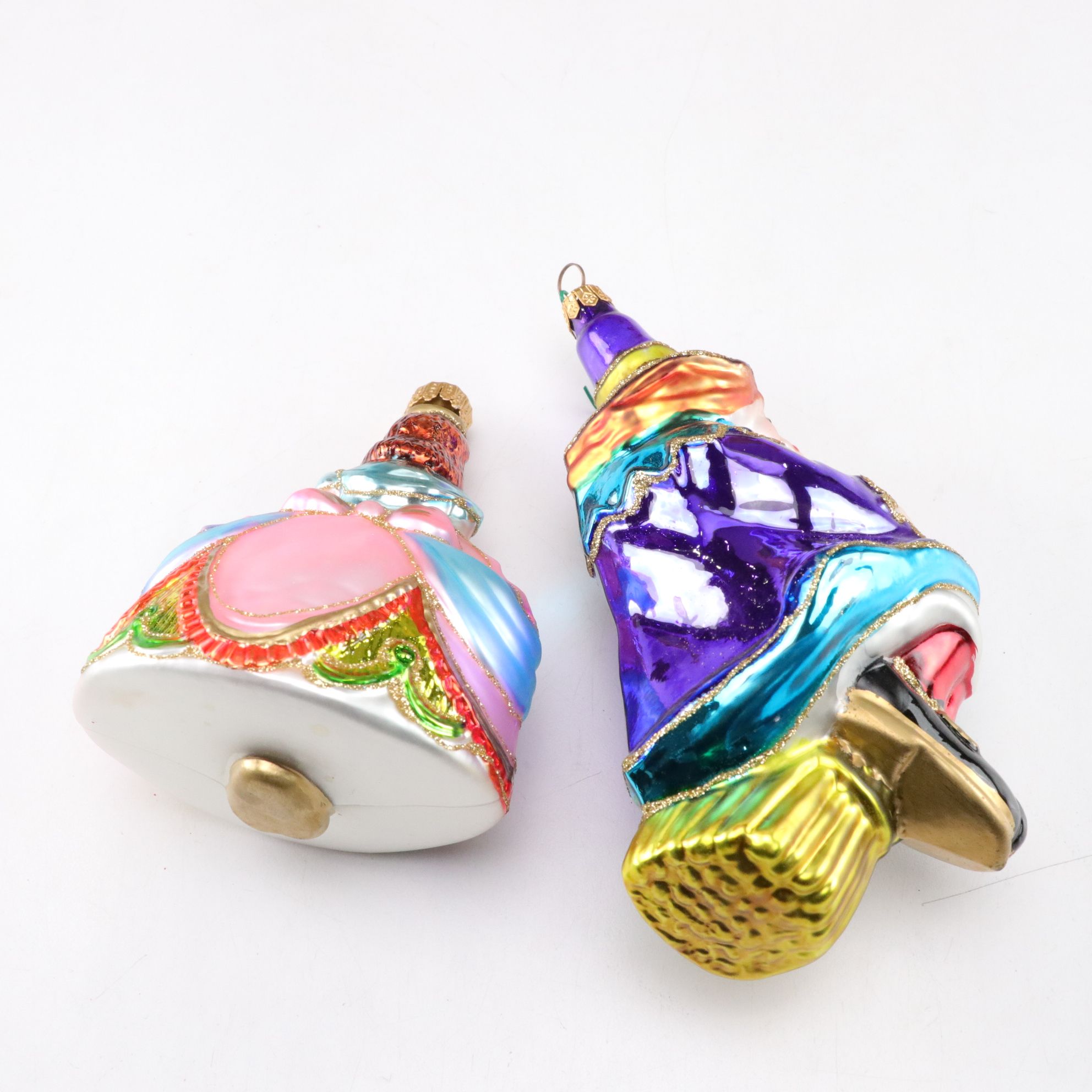 Hand-Painted Glass Christmas Ornament Collection, 1998