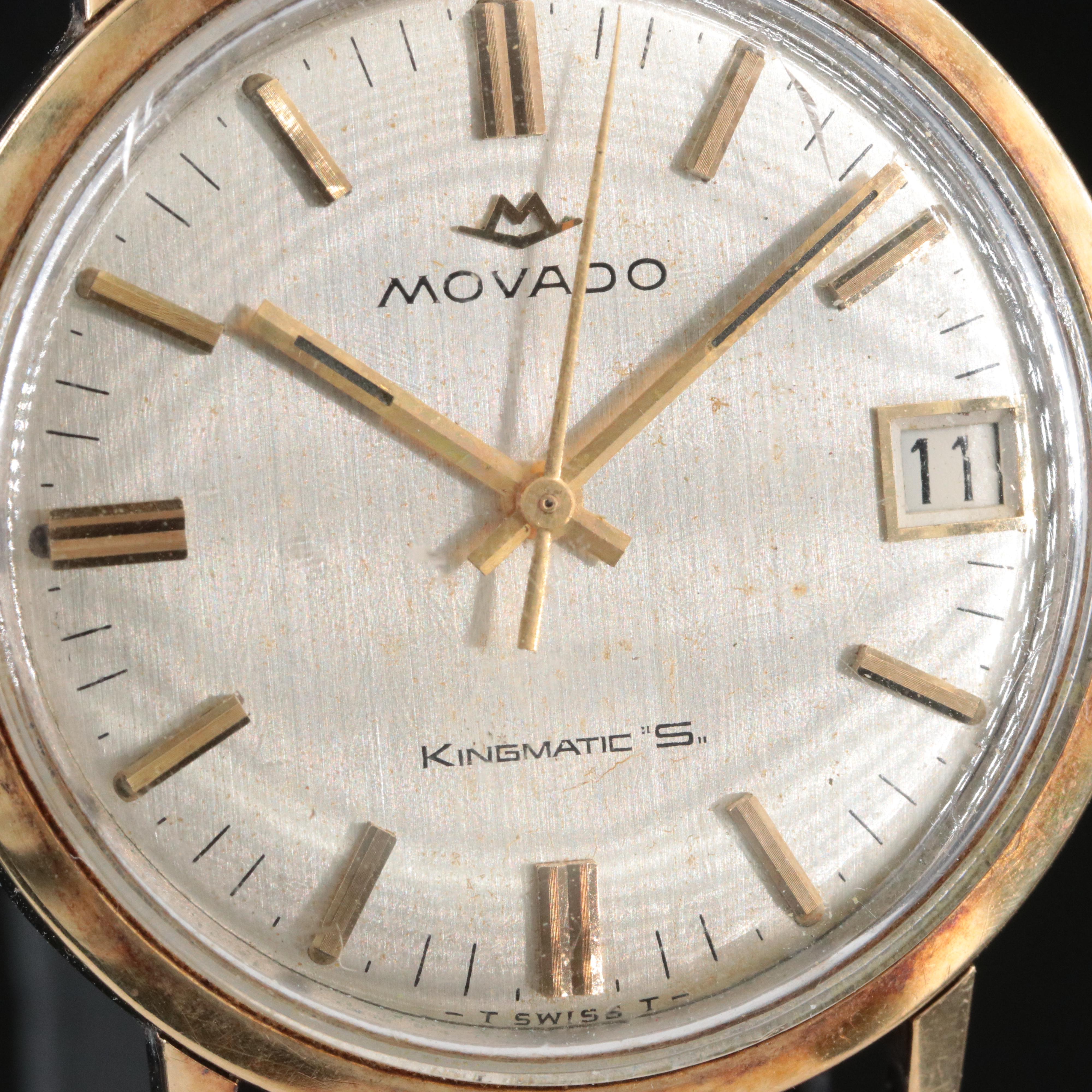 Vintage Stainless Steel and 18K Movado Kingmatic Sub-Sea Watch