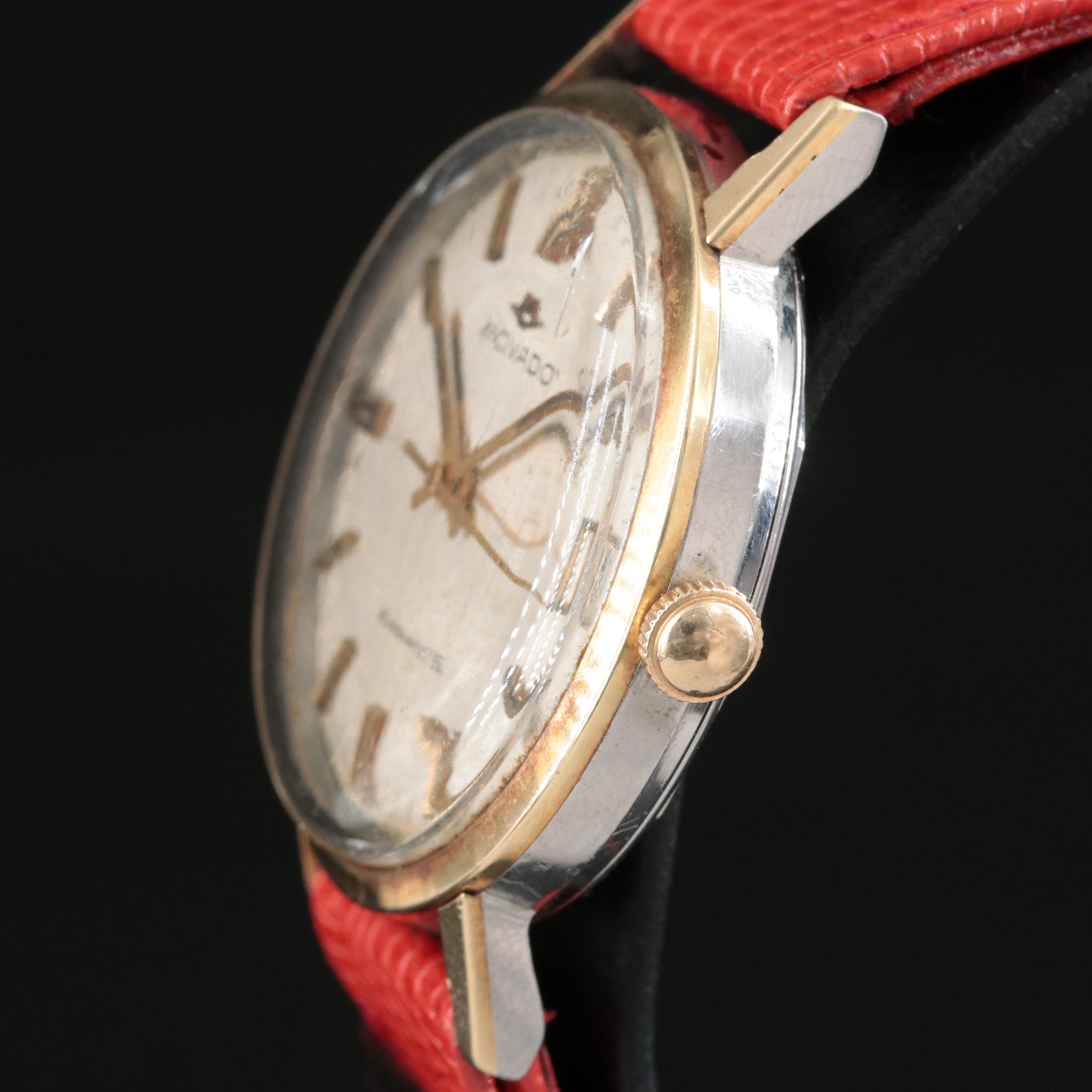 Vintage Stainless Steel and 18K Movado Kingmatic Sub-Sea Watch