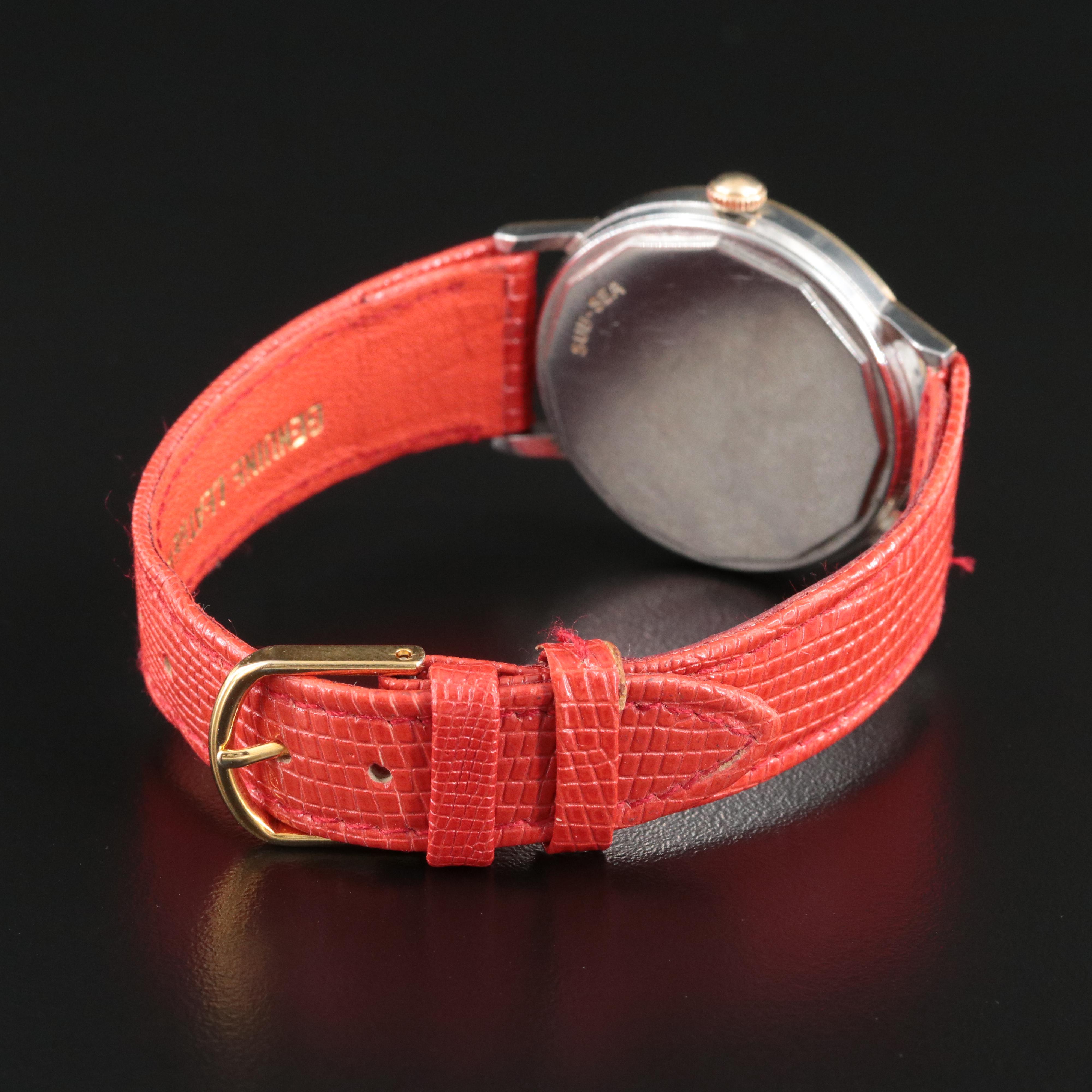 Vintage Stainless Steel and 18K Movado Kingmatic Sub-Sea Watch