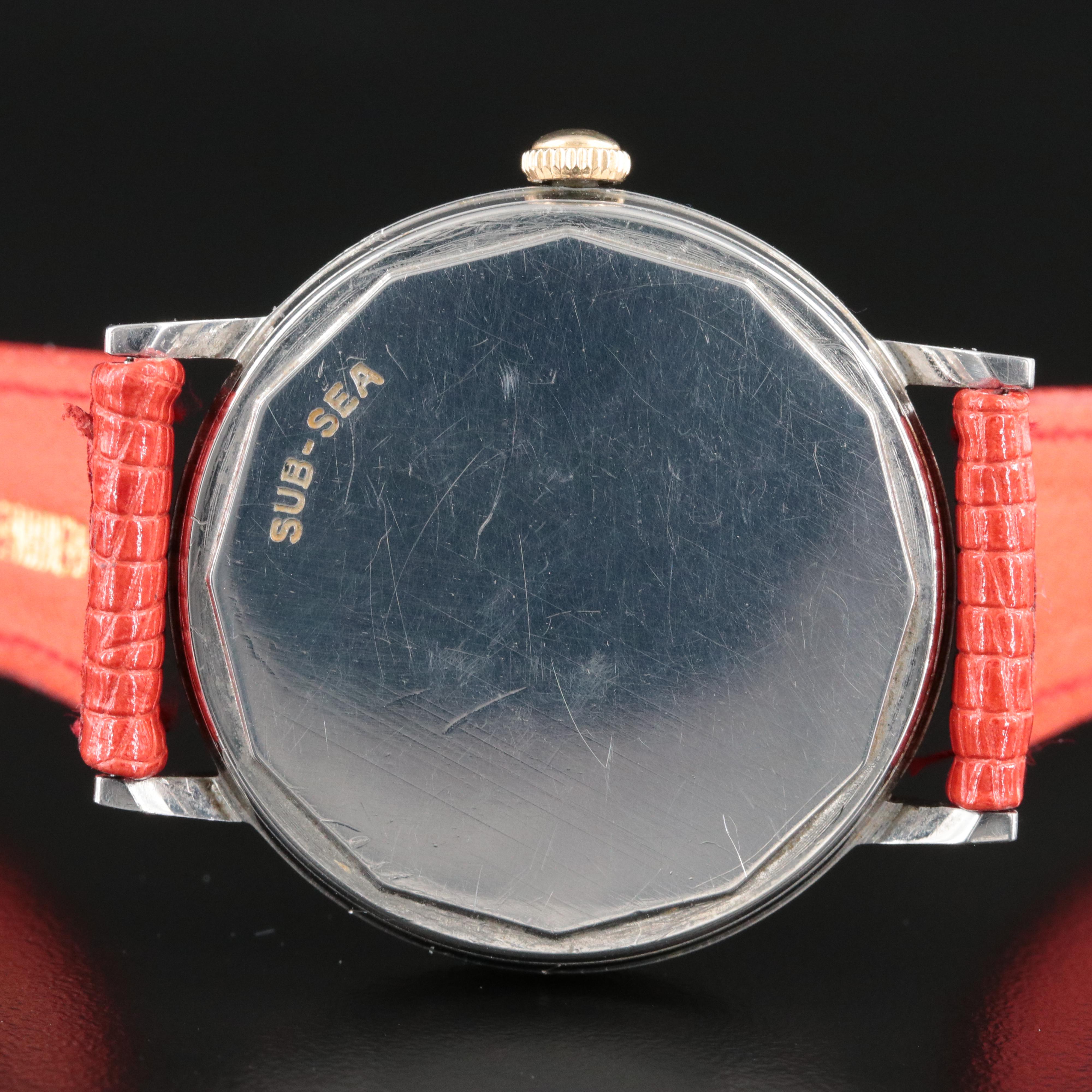 Vintage Stainless Steel and 18K Movado Kingmatic Sub-Sea Watch