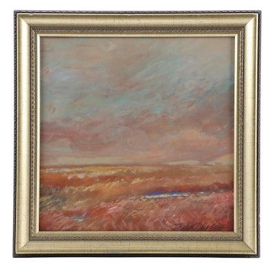 Robert Riddle Baker Landscape Acrylic Painting "Dusty Day," 2022 Robert Riddle Baker Landscape Acrylic Painting "Dusty Day," 2022