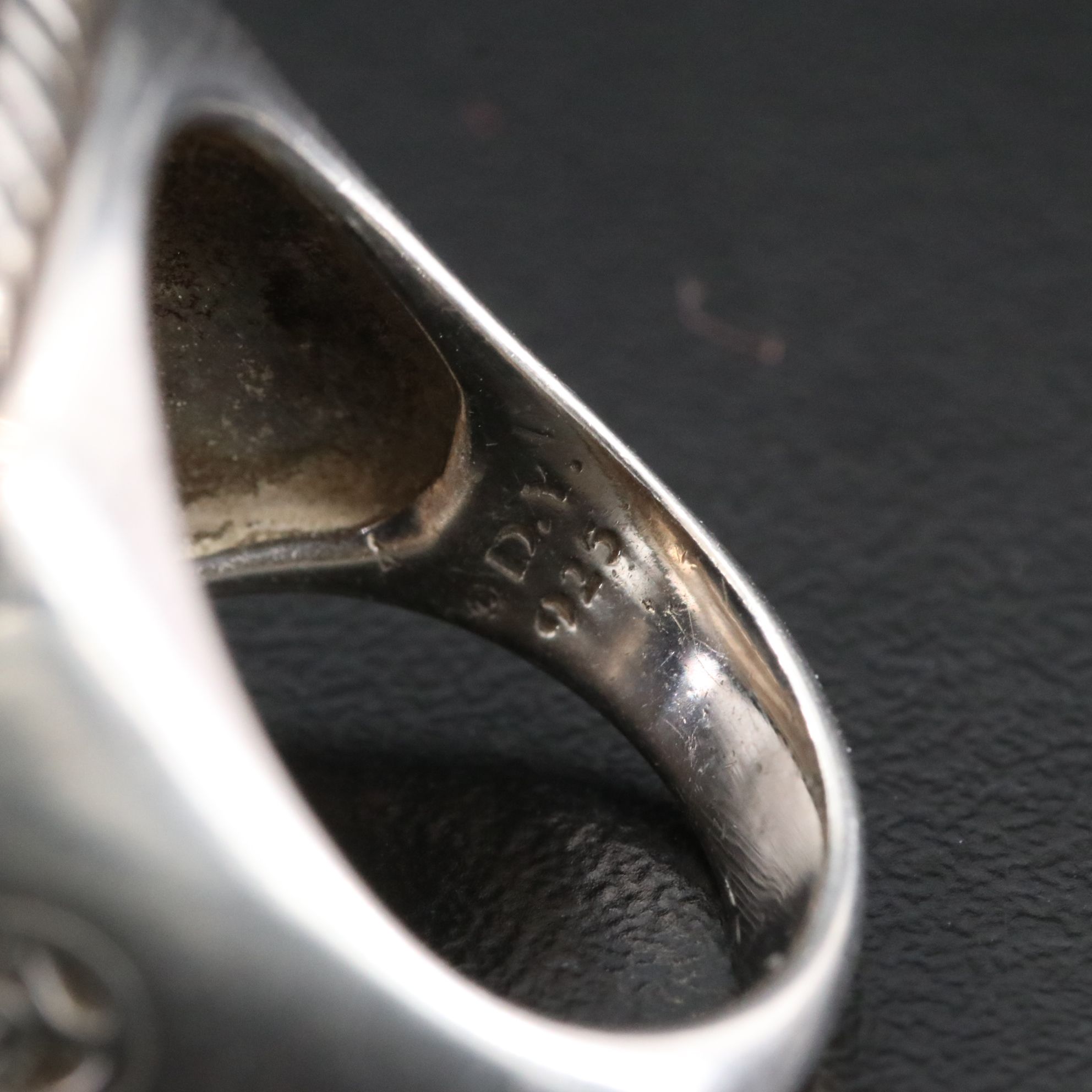 David Yurman Albion Sterling and Black Onyx Ring