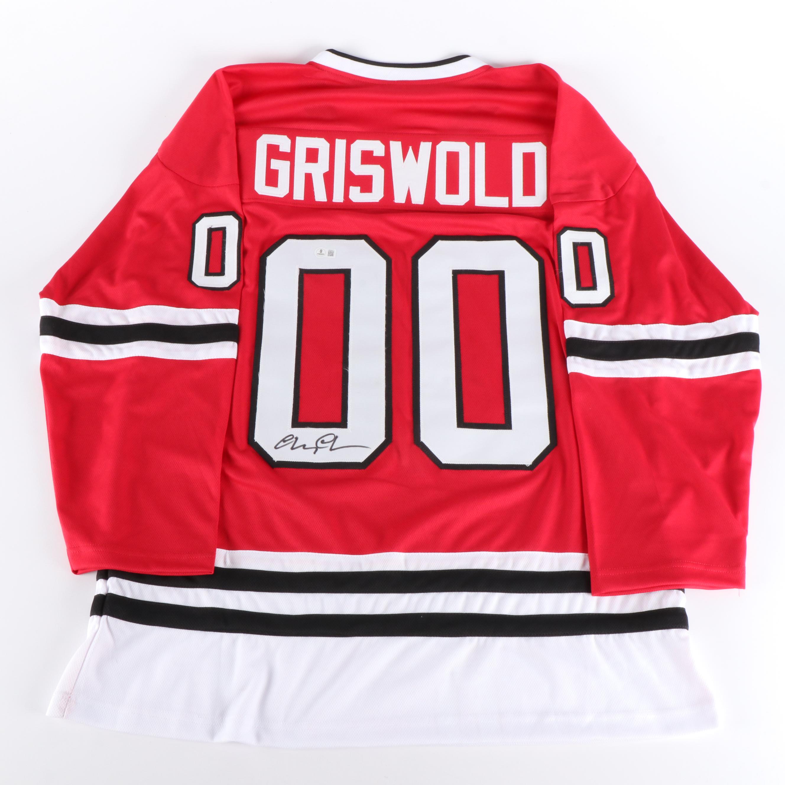 Chevy Chase Signed "Christmas Vacation: Clark Griswold" Hockey Jersey, Beckett