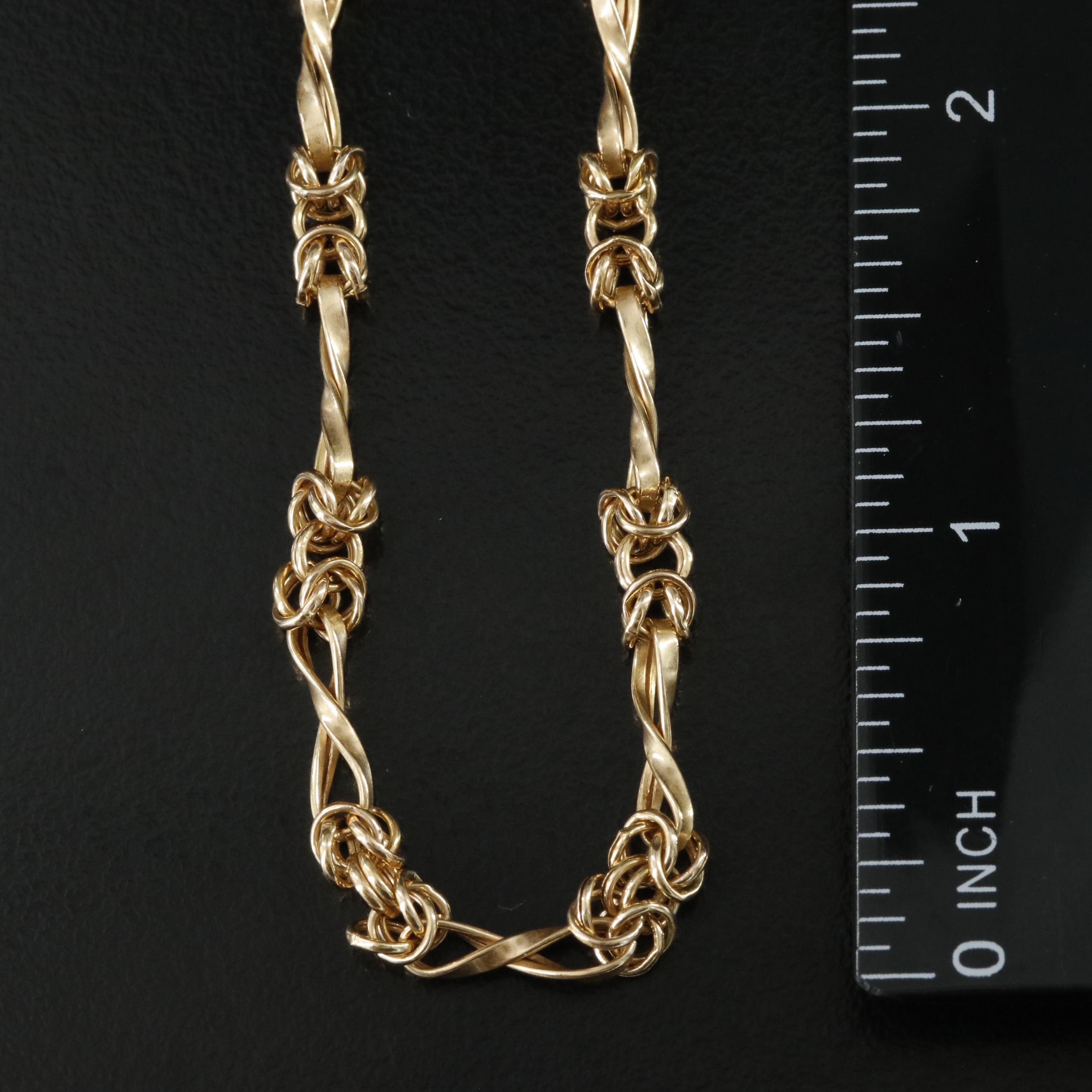 14K Fancy Link Necklace