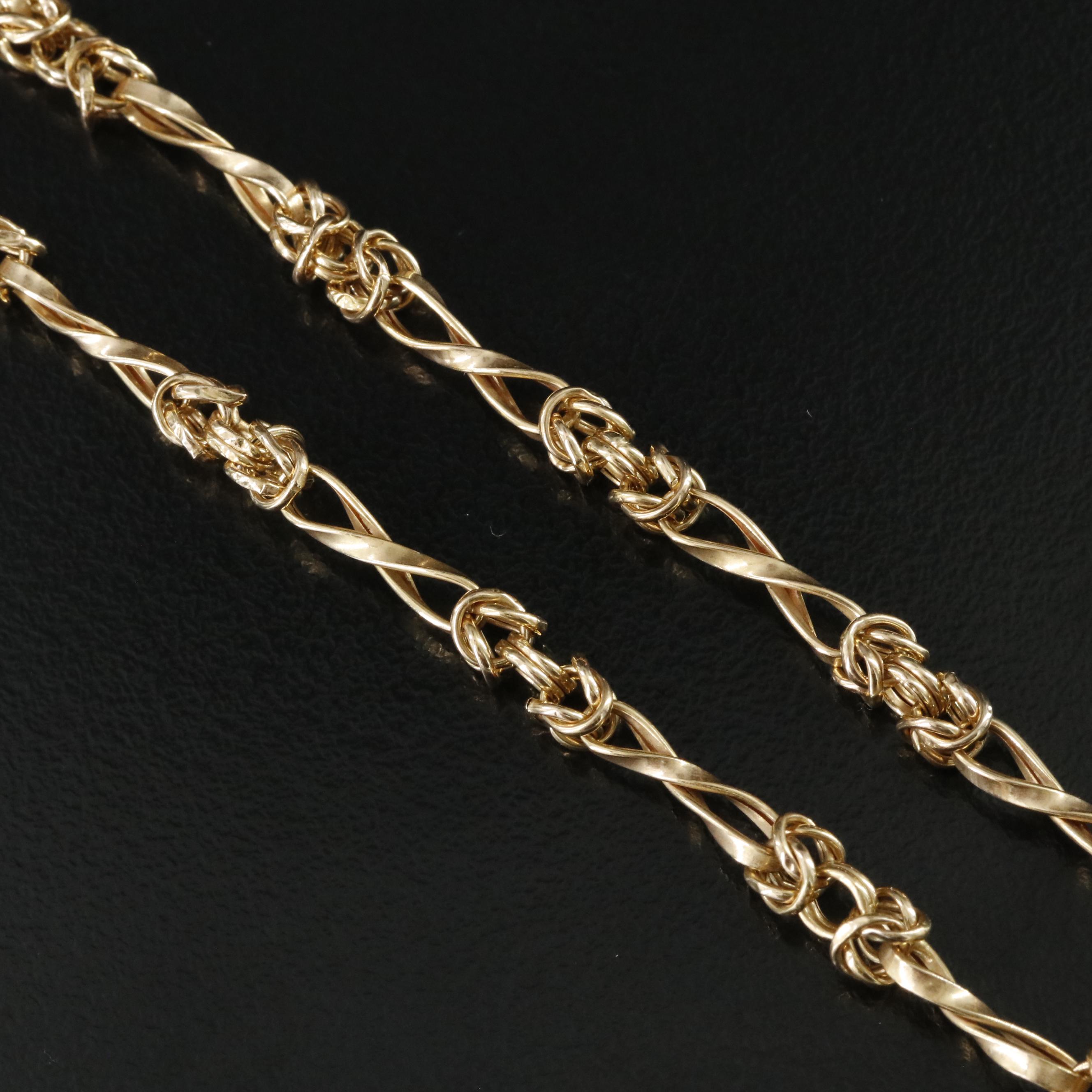 14K Fancy Link Necklace