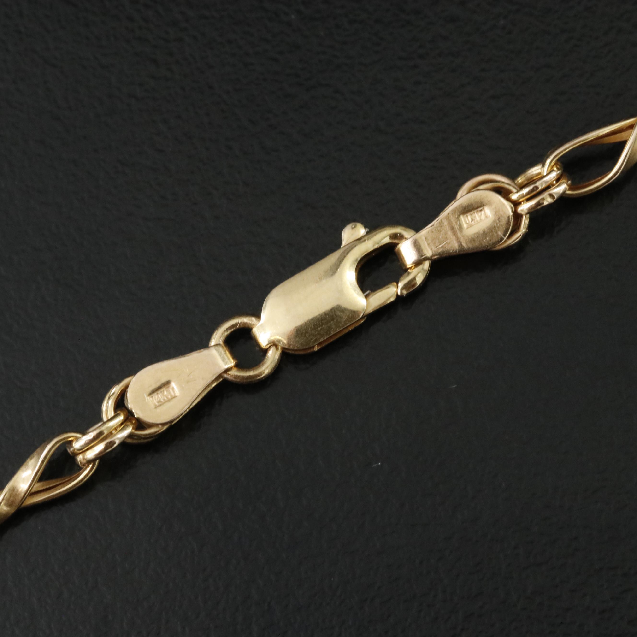 14K Fancy Link Necklace