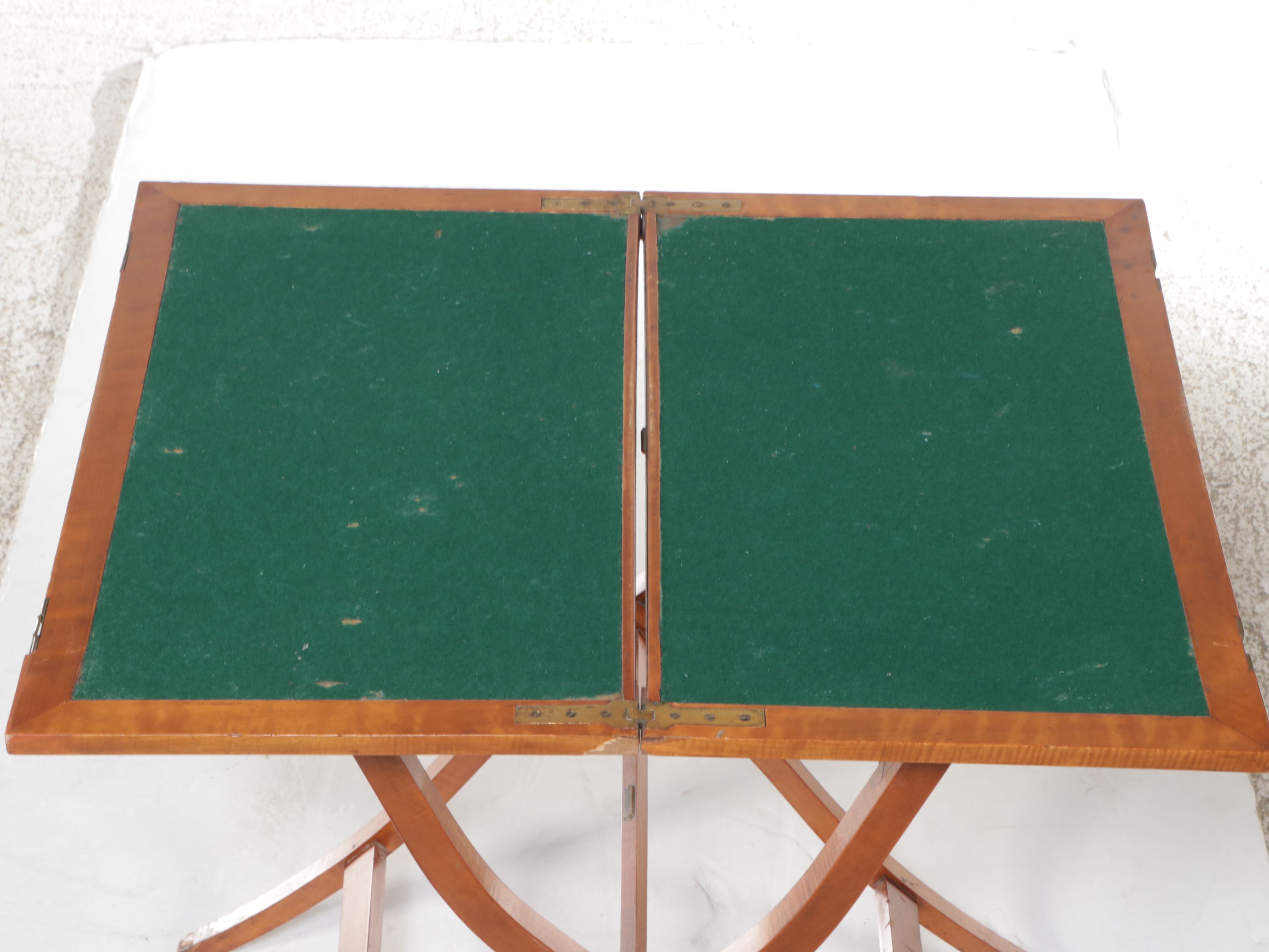 Wooden Butler's Folding Silver Polishing Table