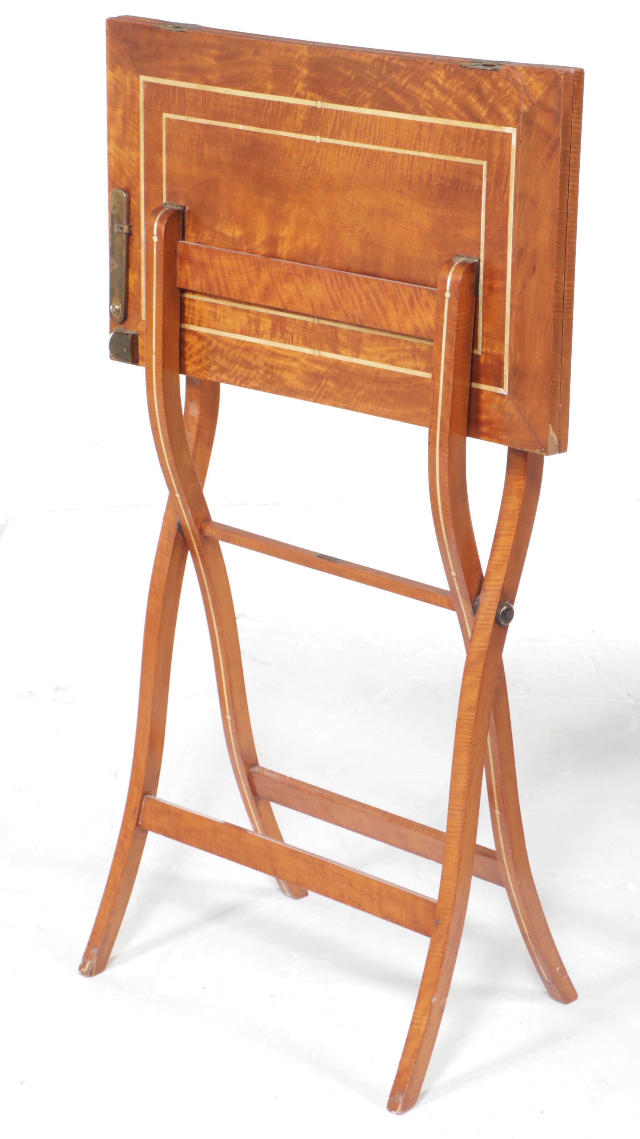 Wooden Butler's Folding Silver Polishing Table