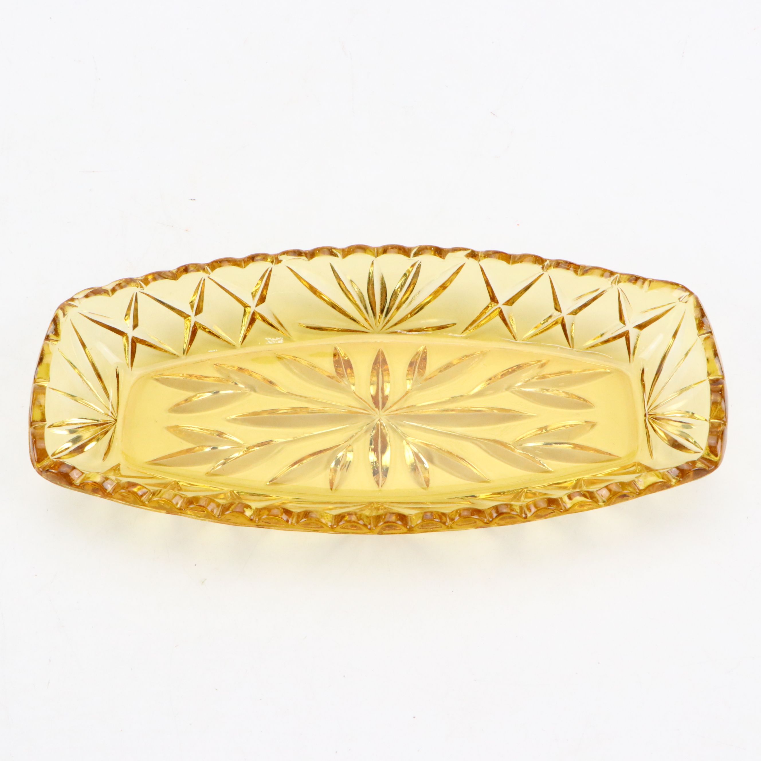 Hazel-Atlas "Prescut Gold" and Anchor Hocking "Oyster and Pearl" Glass Dishes