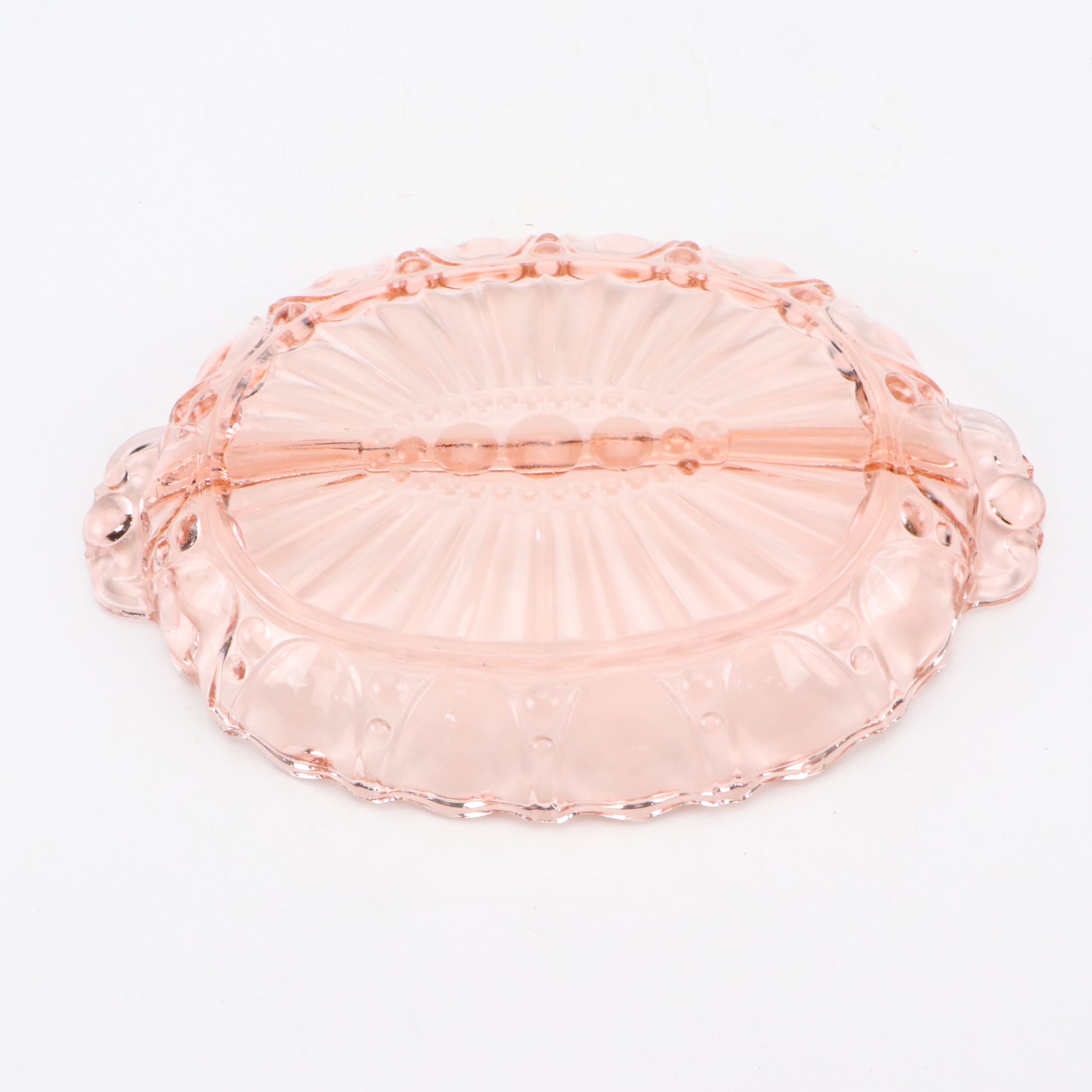 Hazel-Atlas "Prescut Gold" and Anchor Hocking "Oyster and Pearl" Glass Dishes