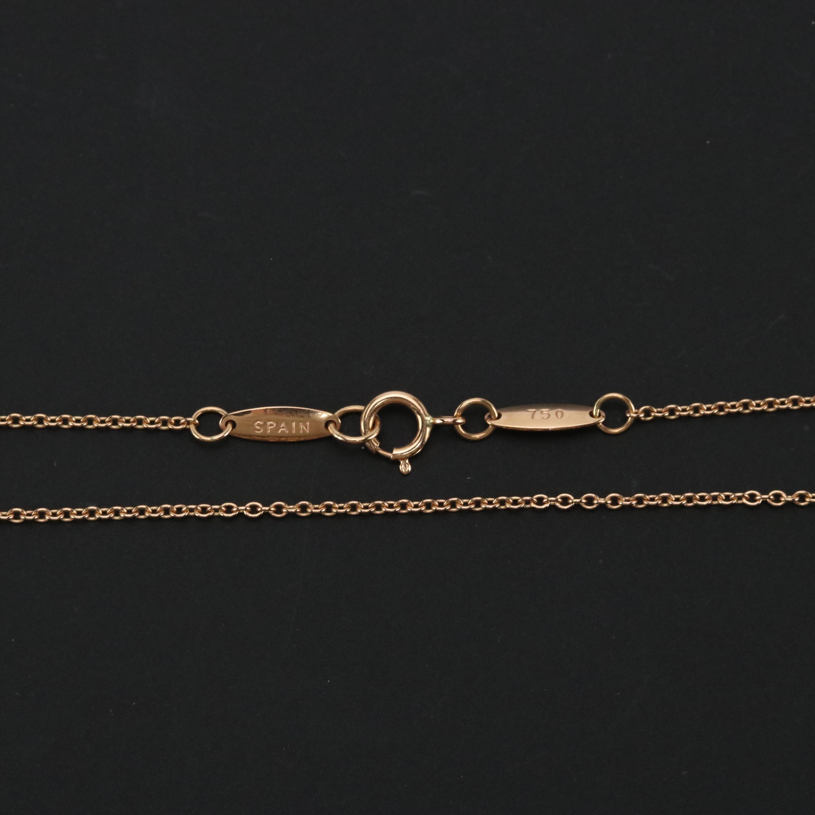 Elsa Peretti for Tiffany & Co. Open Heart 18K Gold Pendant Necklace