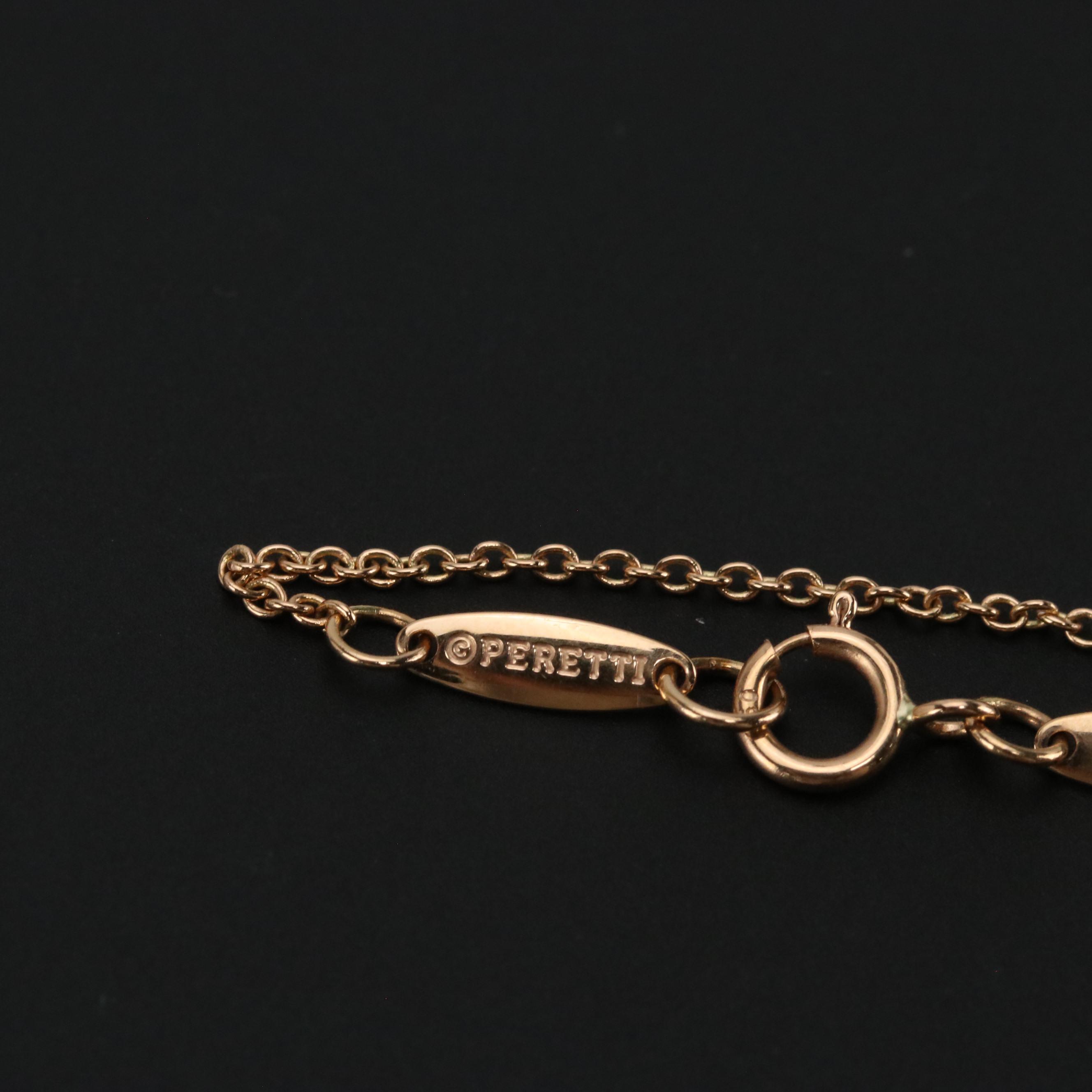 Elsa Peretti for Tiffany & Co. Open Heart 18K Gold Pendant Necklace