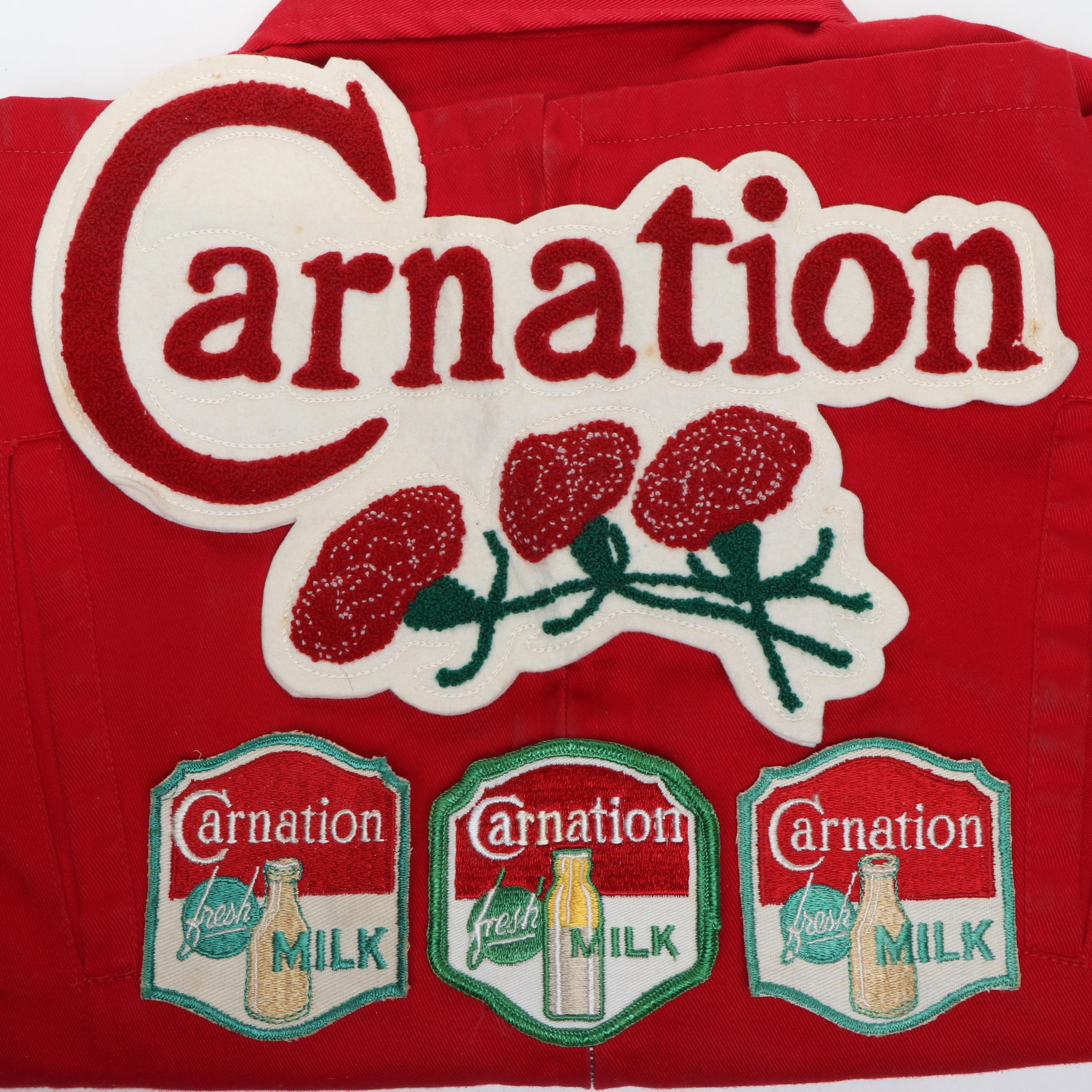 Carnation Milk Advertising Uniform Hat and Jacket with Other Memorabilia