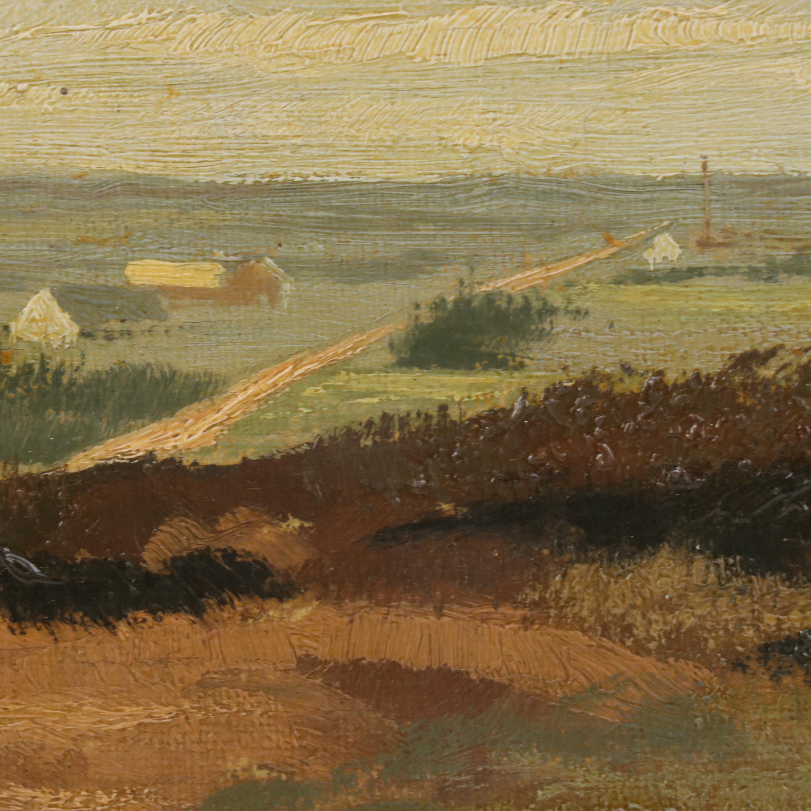 Aage Øbro Oil Painting Landscape, 1921
