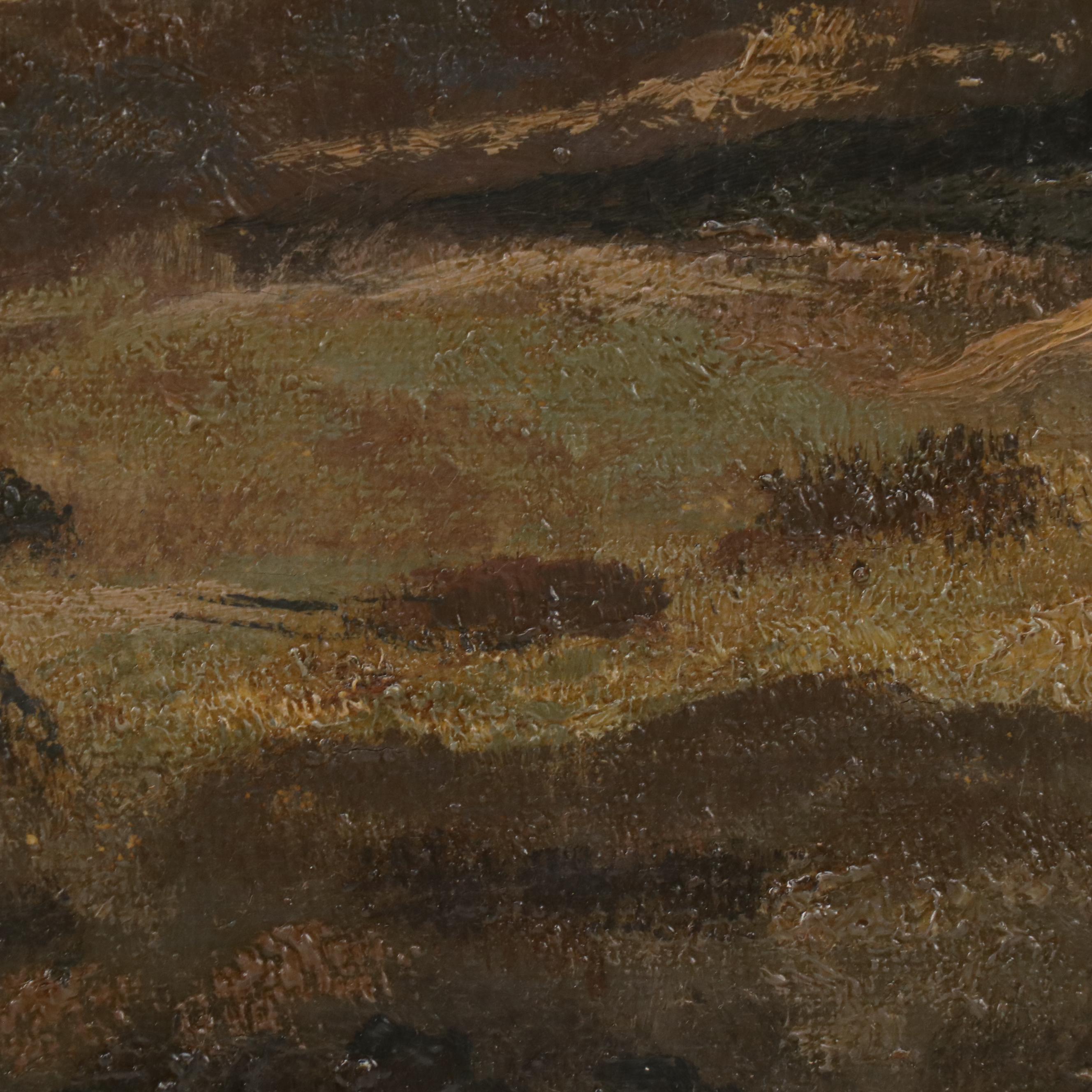 Aage Øbro Oil Painting Landscape, 1921