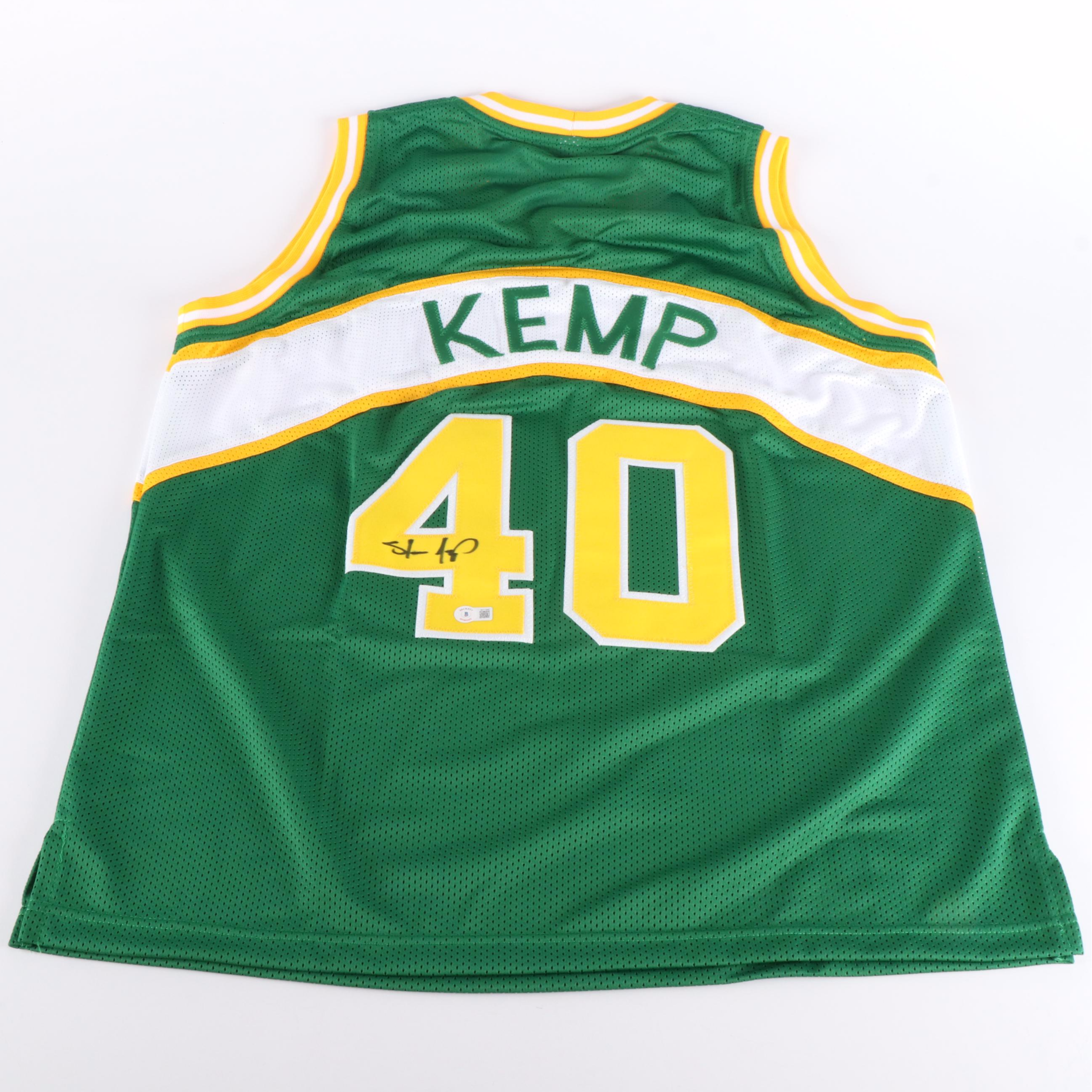 Shawn Kemp Signed Seattle Supersonics Basketball Jersey, Beckett