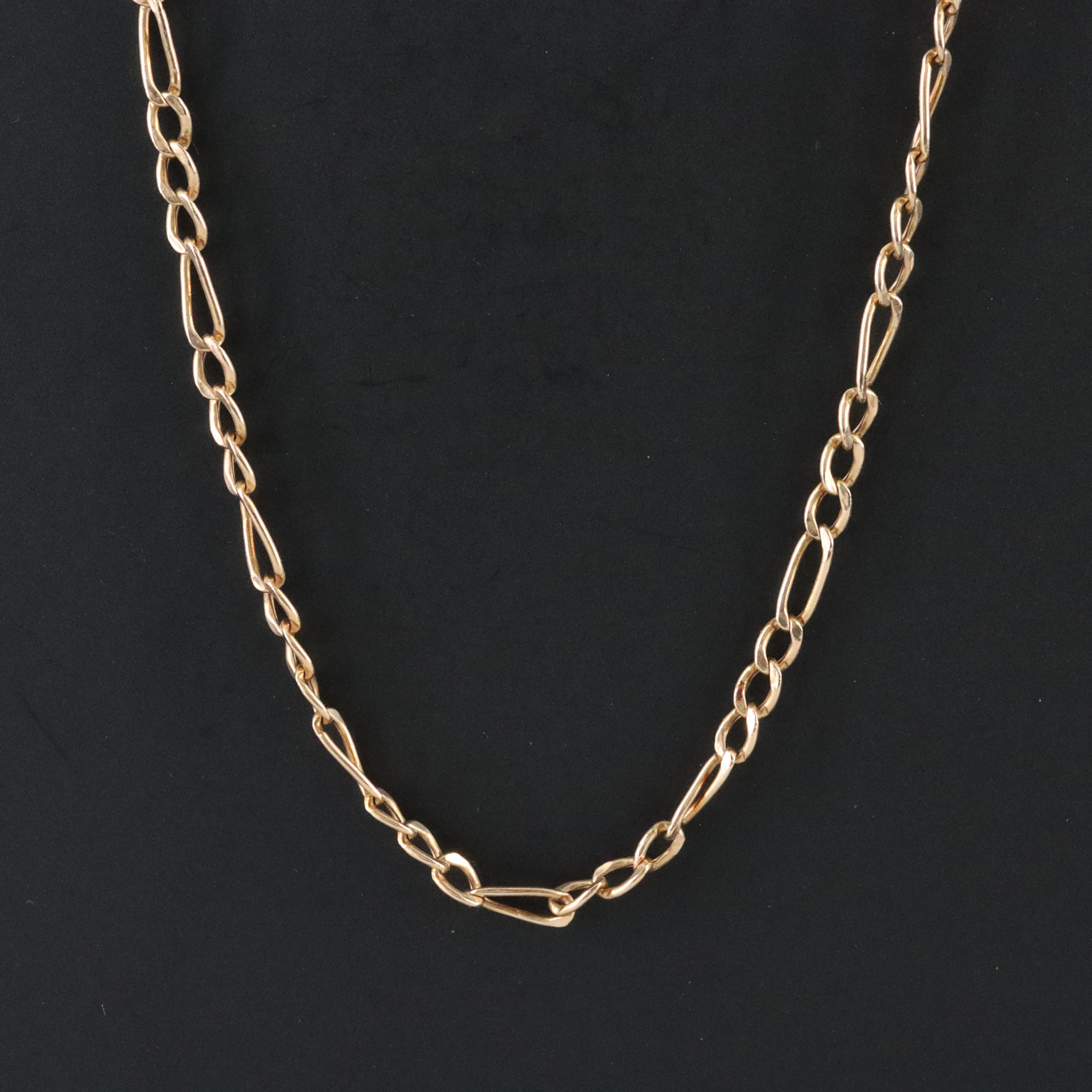 10K Figaro Chain Necklace