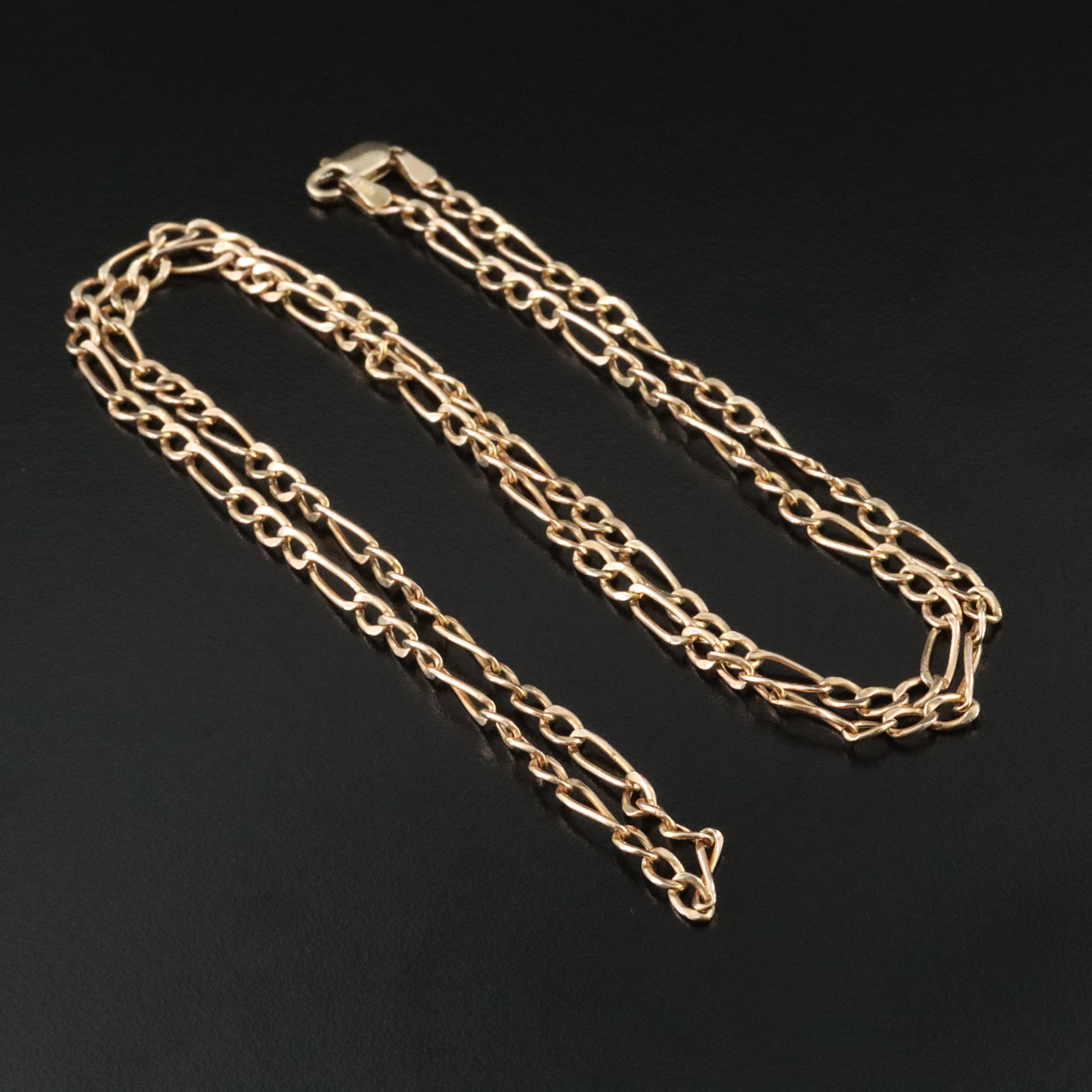 10K Figaro Chain Necklace
