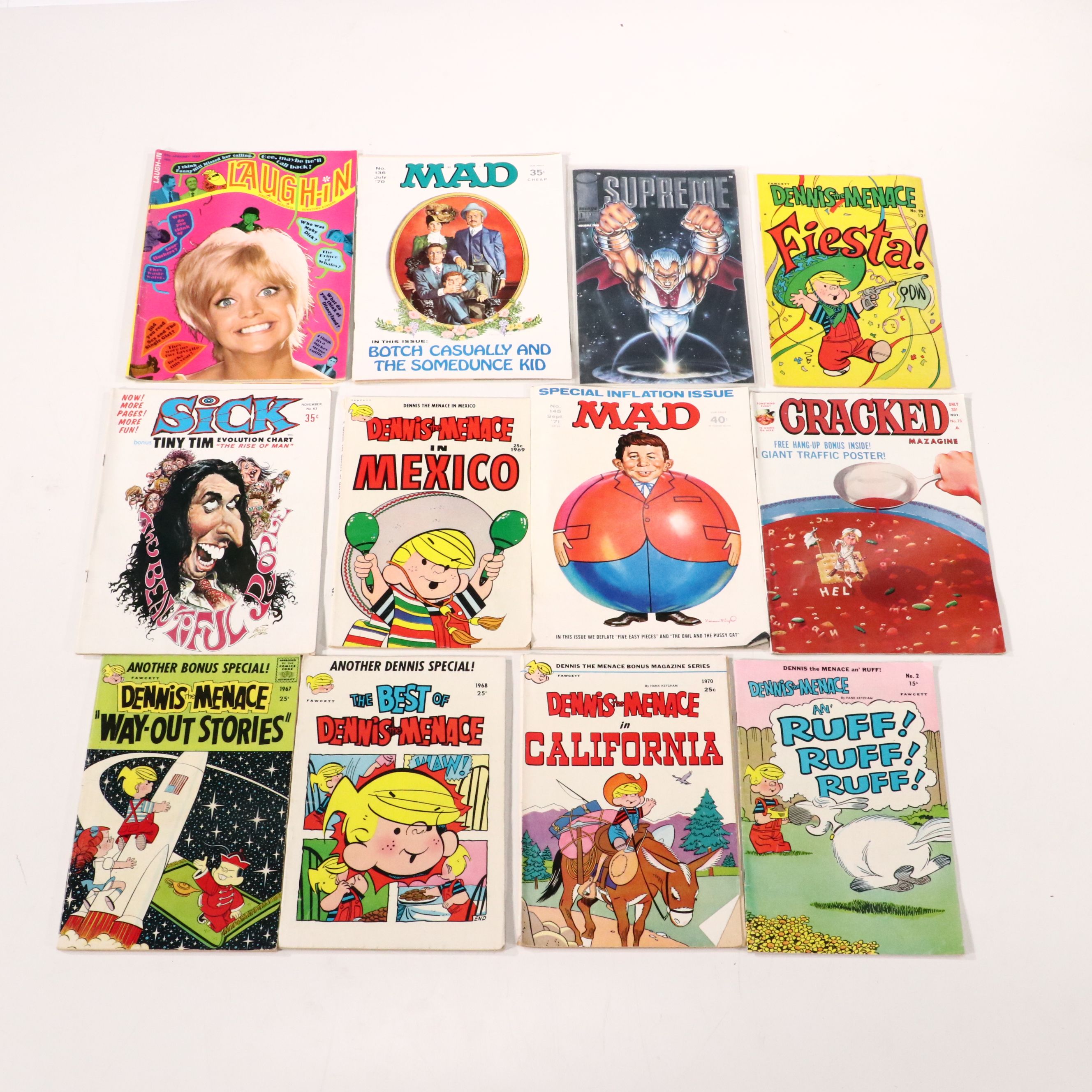 "Supreme" "Dennis The Menace", with Other Comic Books and Magazines