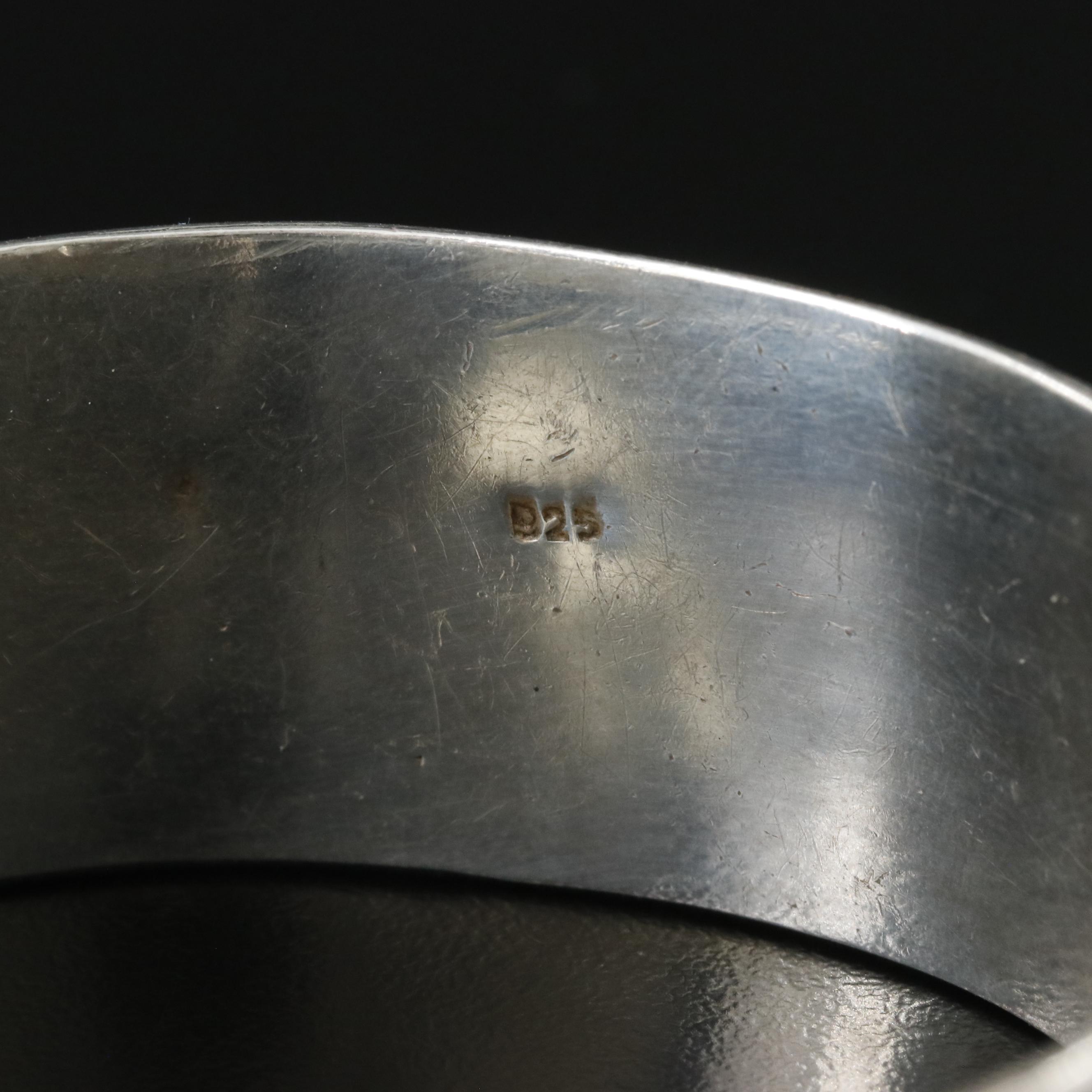 Sterling Cuff with Rope Trim