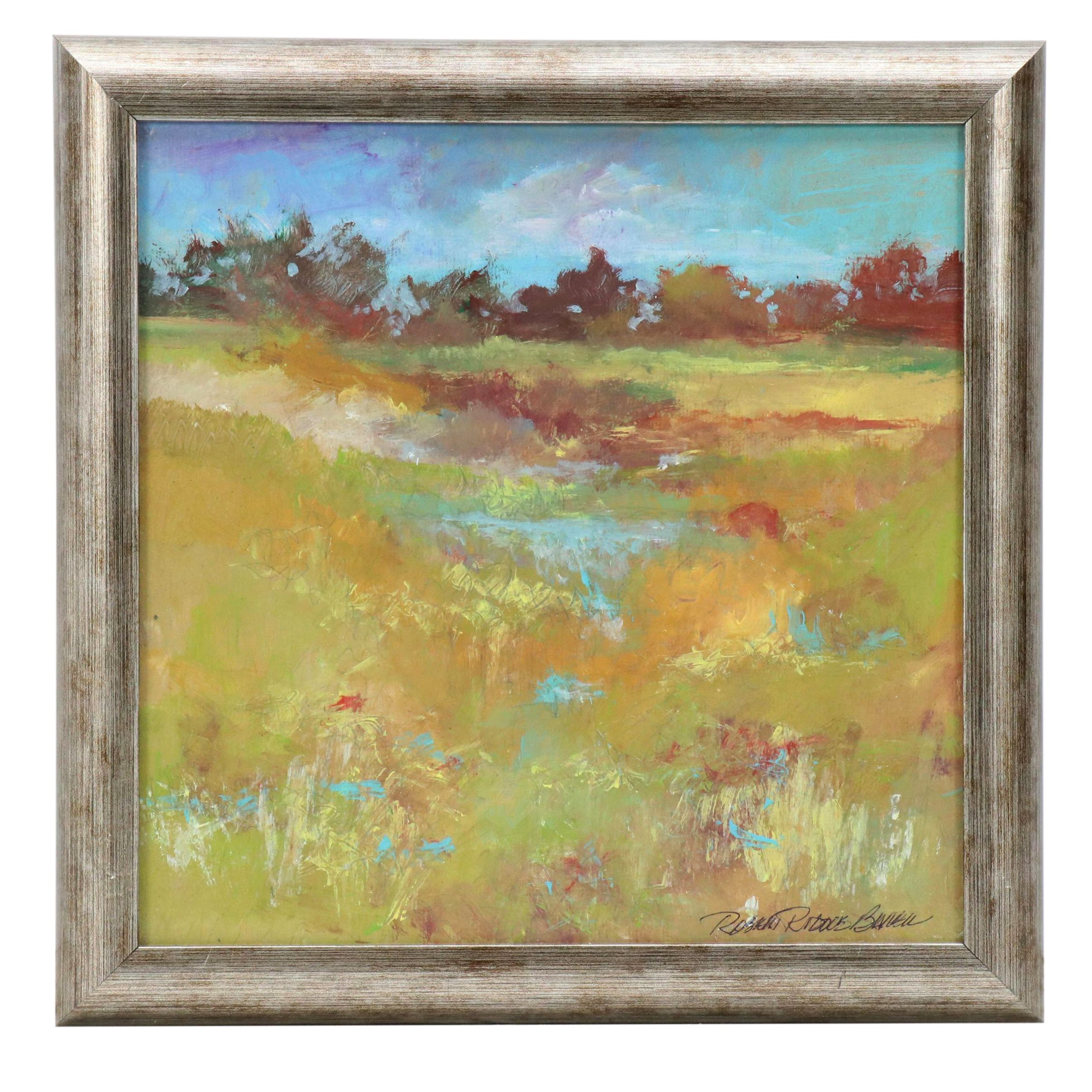 Robert Riddle Baker Landscape Acrylic Painting "Water Feature," 2022