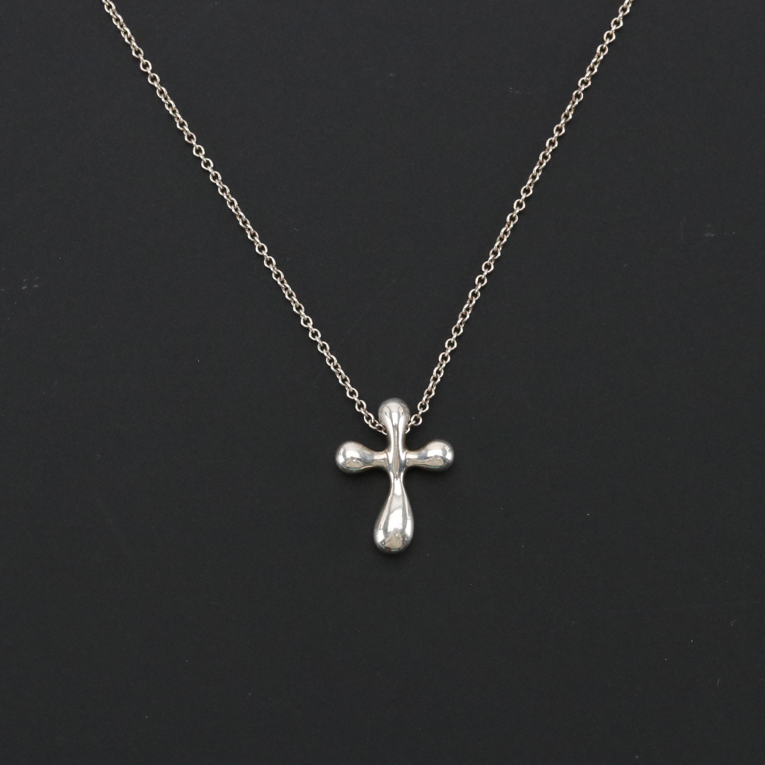 Elsa Peretti for Tiffany & Co. Sterling Cross Pendant Necklace