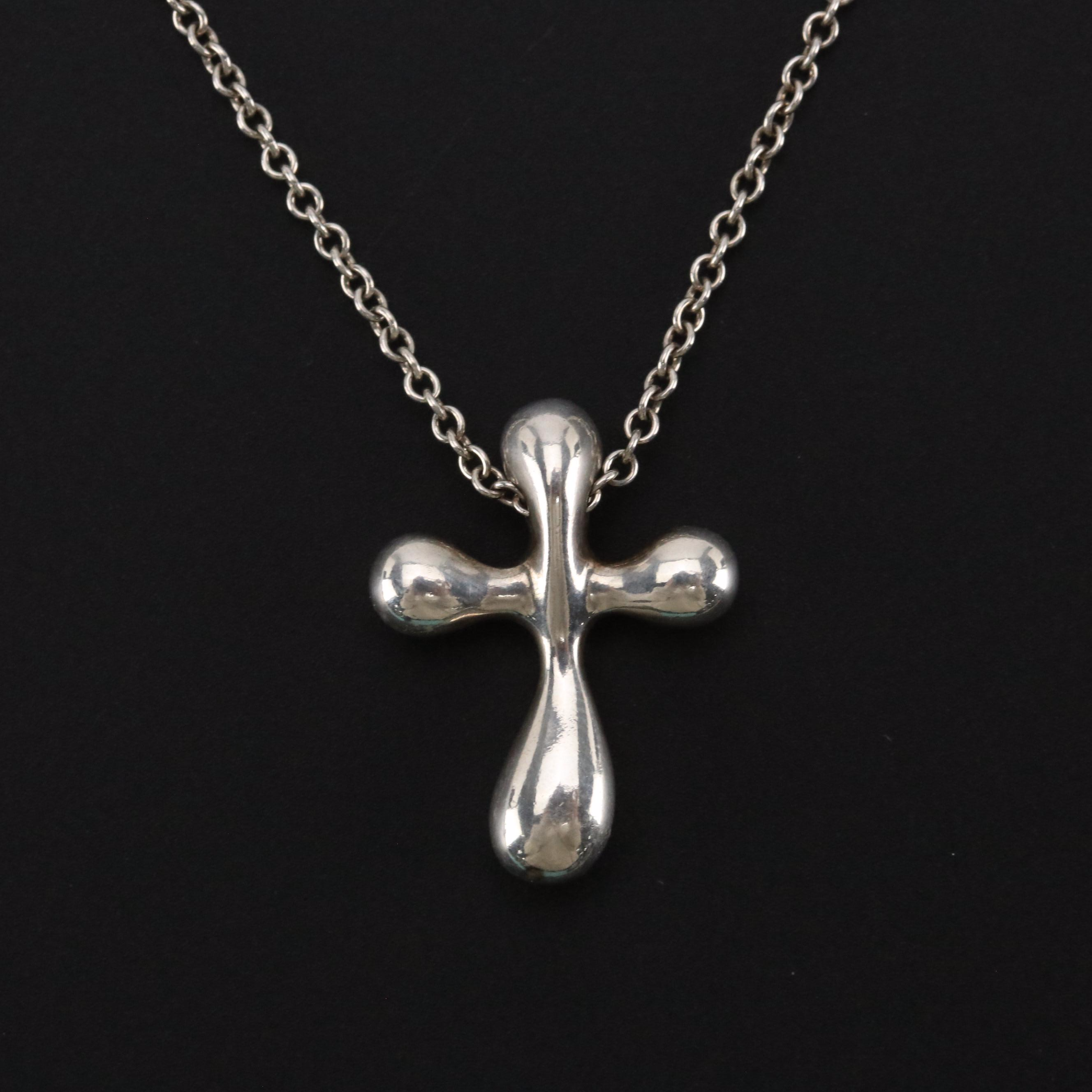 Elsa Peretti for Tiffany & Co. Sterling Cross Pendant Necklace