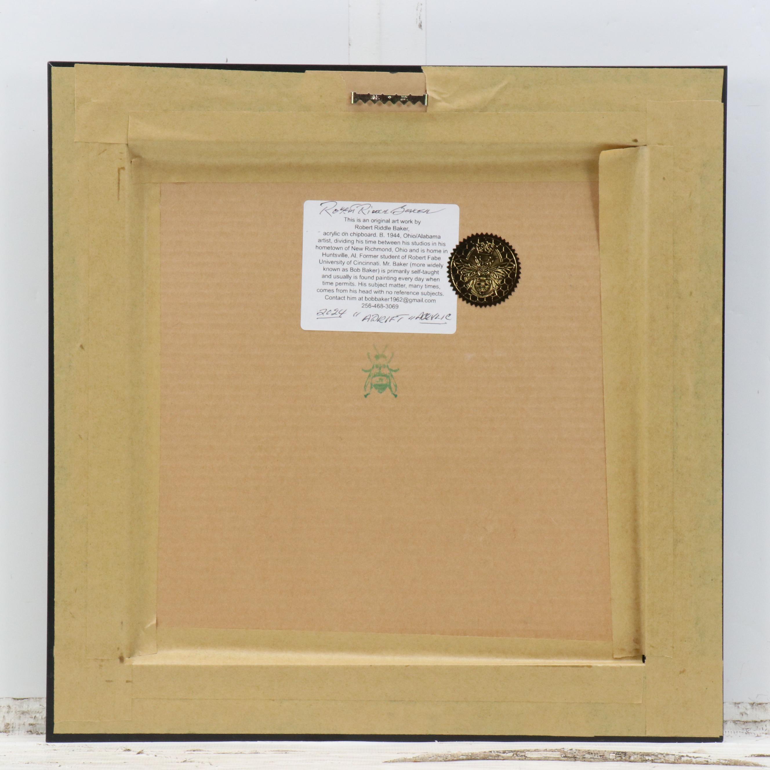 Robert Riddle Baker Still Life Acrylic Painting "Adrift," 2024