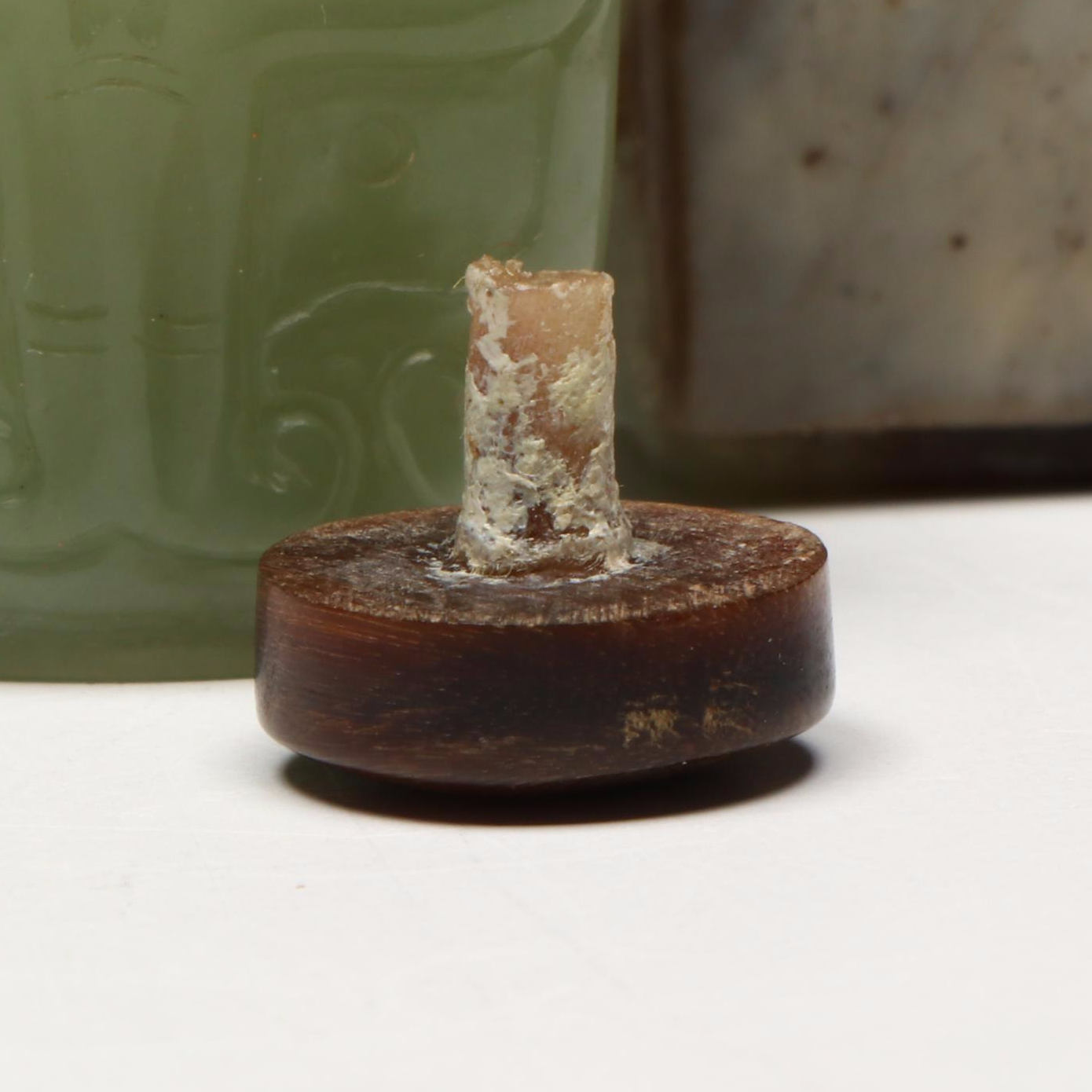 Chinese Carved Serpentine and Quartz Snuff Bottles