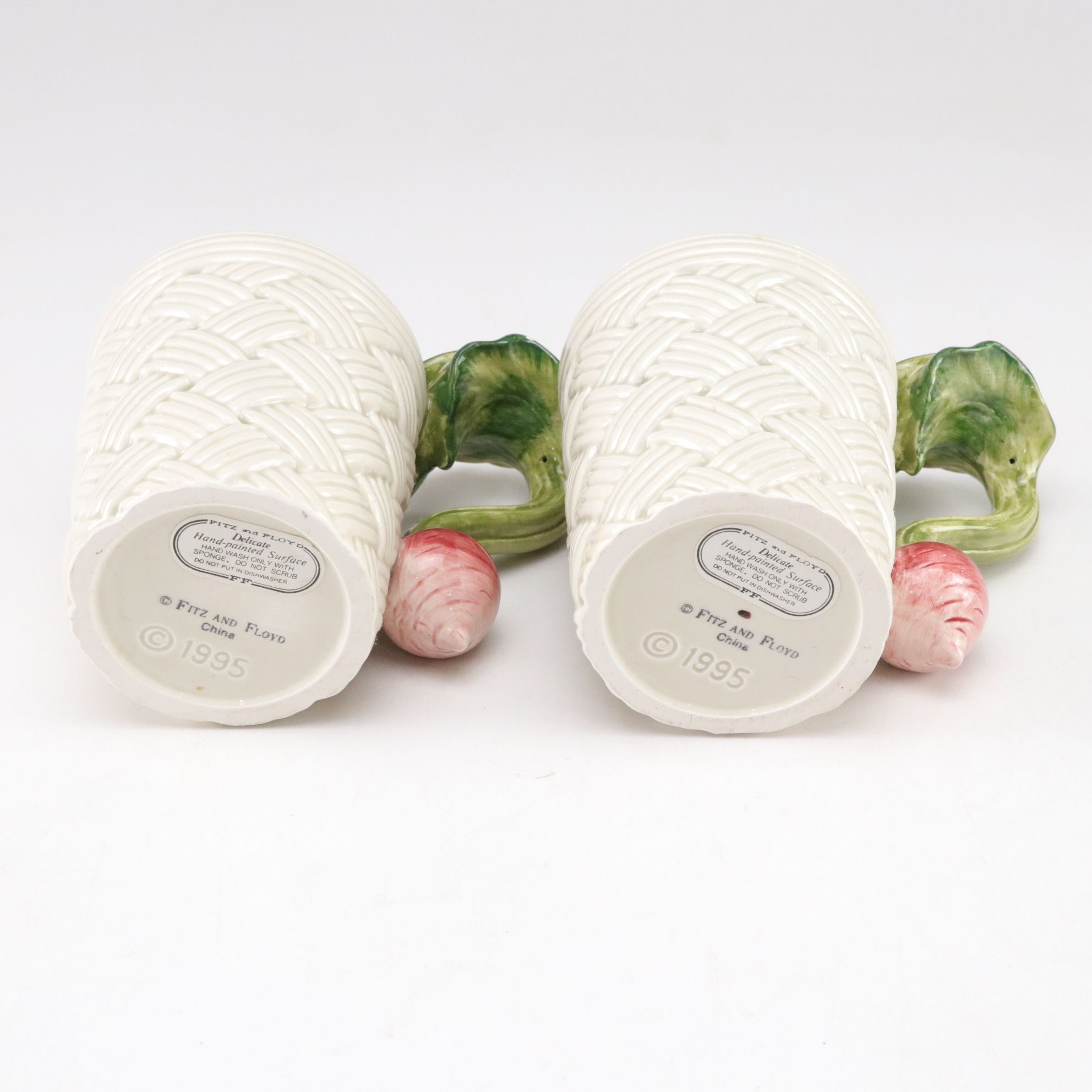 Fitz & Floyd Harvest Basket Weave Vegetable Mugs, Carrot Bunch Pitcher and More