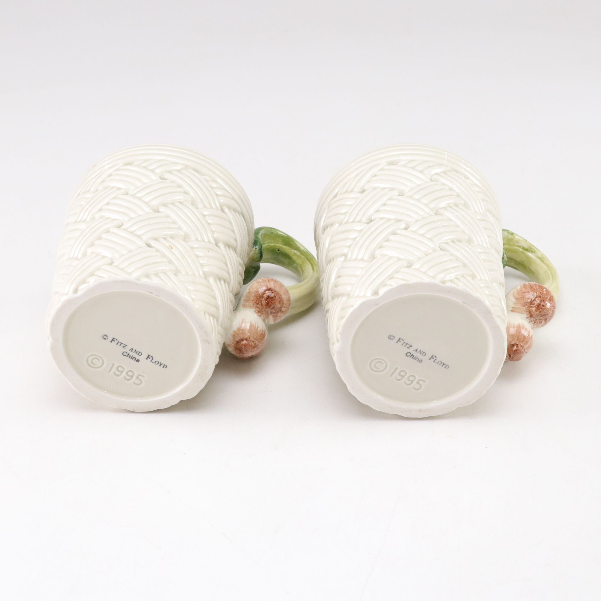 Fitz & Floyd Harvest Basket Weave Vegetable Mugs, Carrot Bunch Pitcher and More