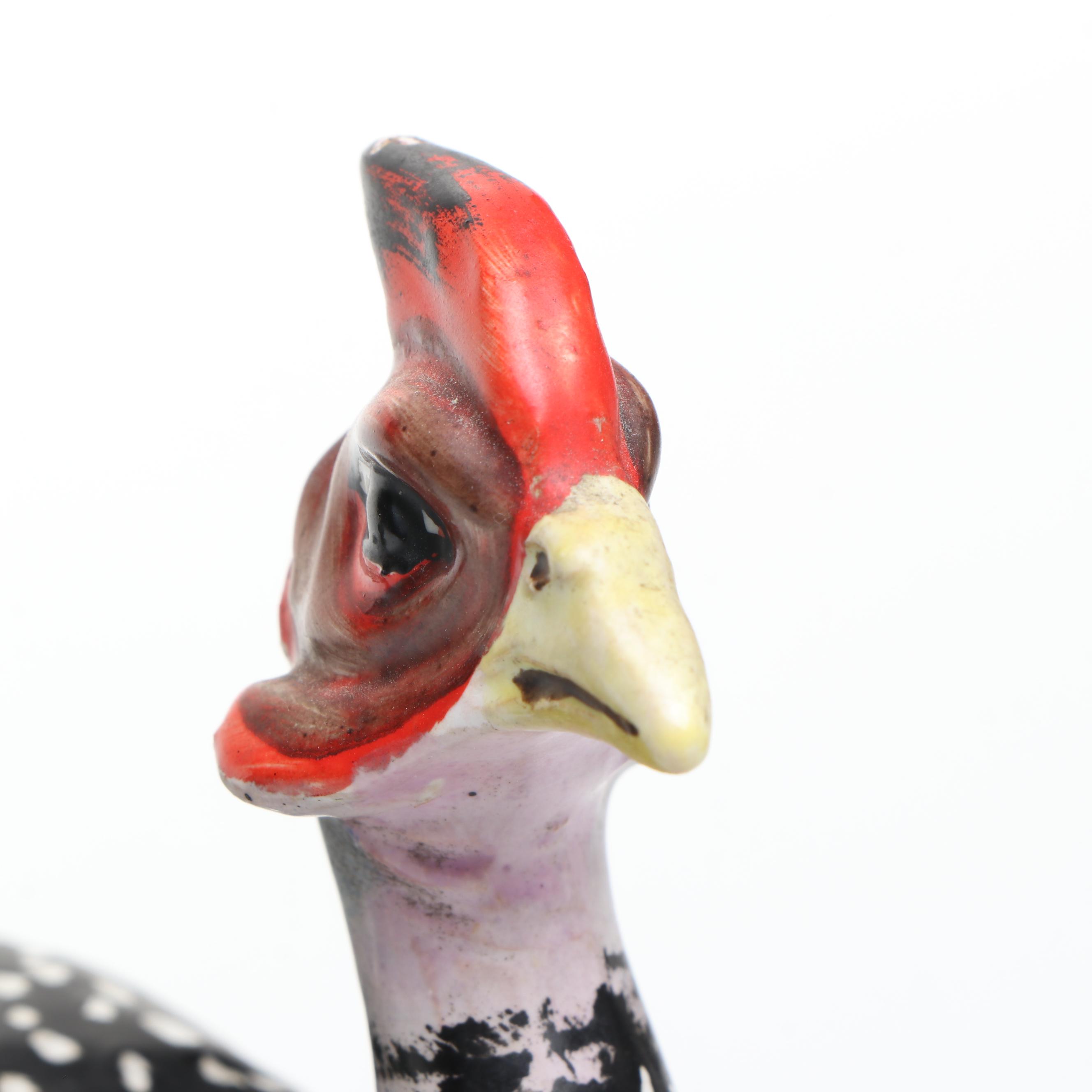 Italian Ceramic Guinea Fowl Figurines