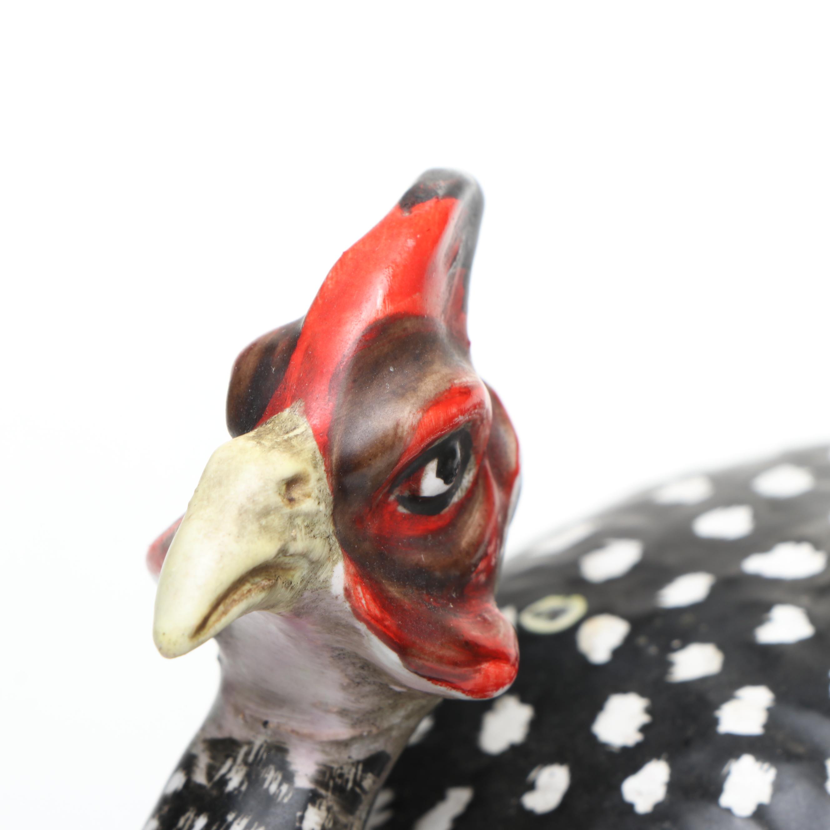Italian Ceramic Guinea Fowl Figurines